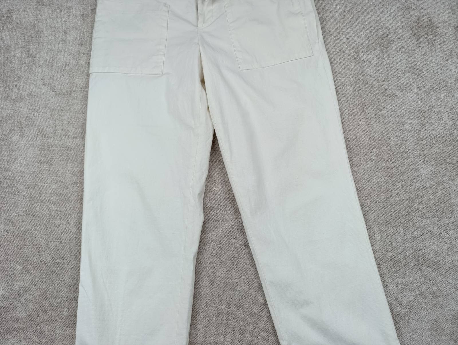 Gucci GUCCI VINTAGE CREAM COTTON BAMBOO BUCKLE TAPERED PANTS Size 28" / US 6 / IT 42 - 7 Thumbnail