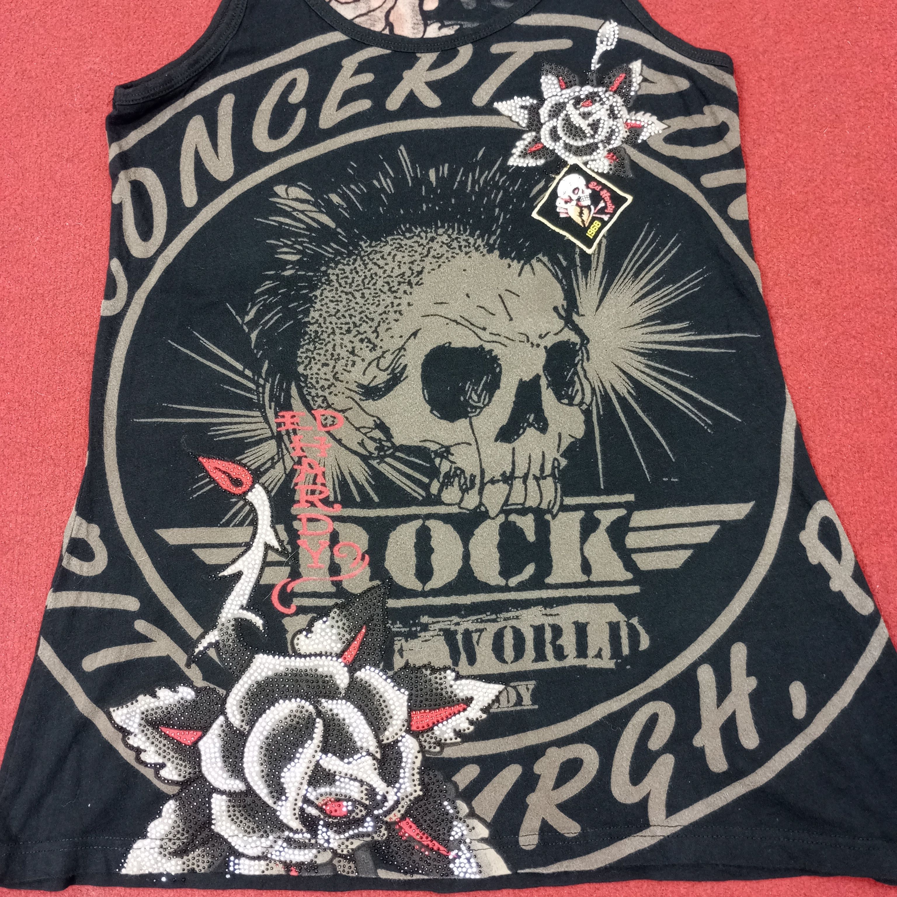 Ed Hardy Ed Hardy Fashion Rock Punk Style Sleeveless Tshirt c249n27 Size US XS / EU 42 / 0 - 2 Thumbnail