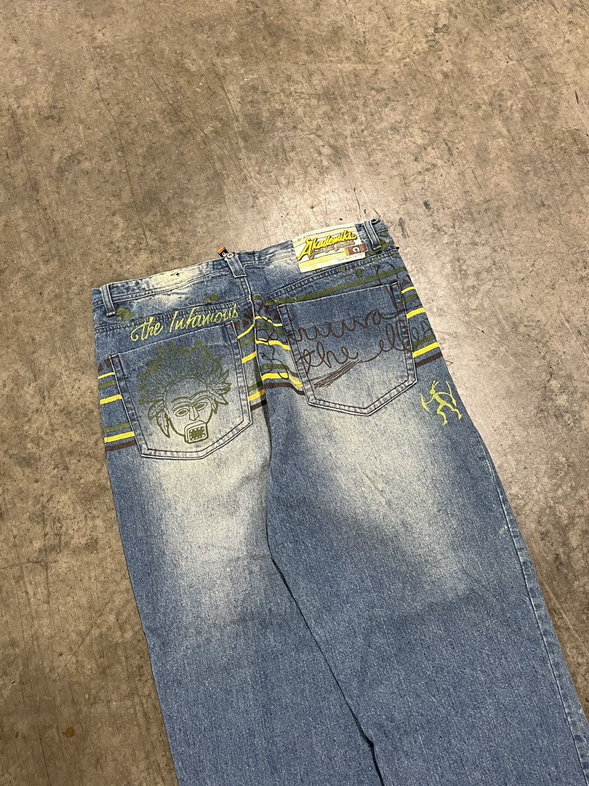 Akademiks × Vintage Y2k Akademics baggy fit wide leg denim hype rare skater Size US 36 / EU 52 - 6 Thumbnail