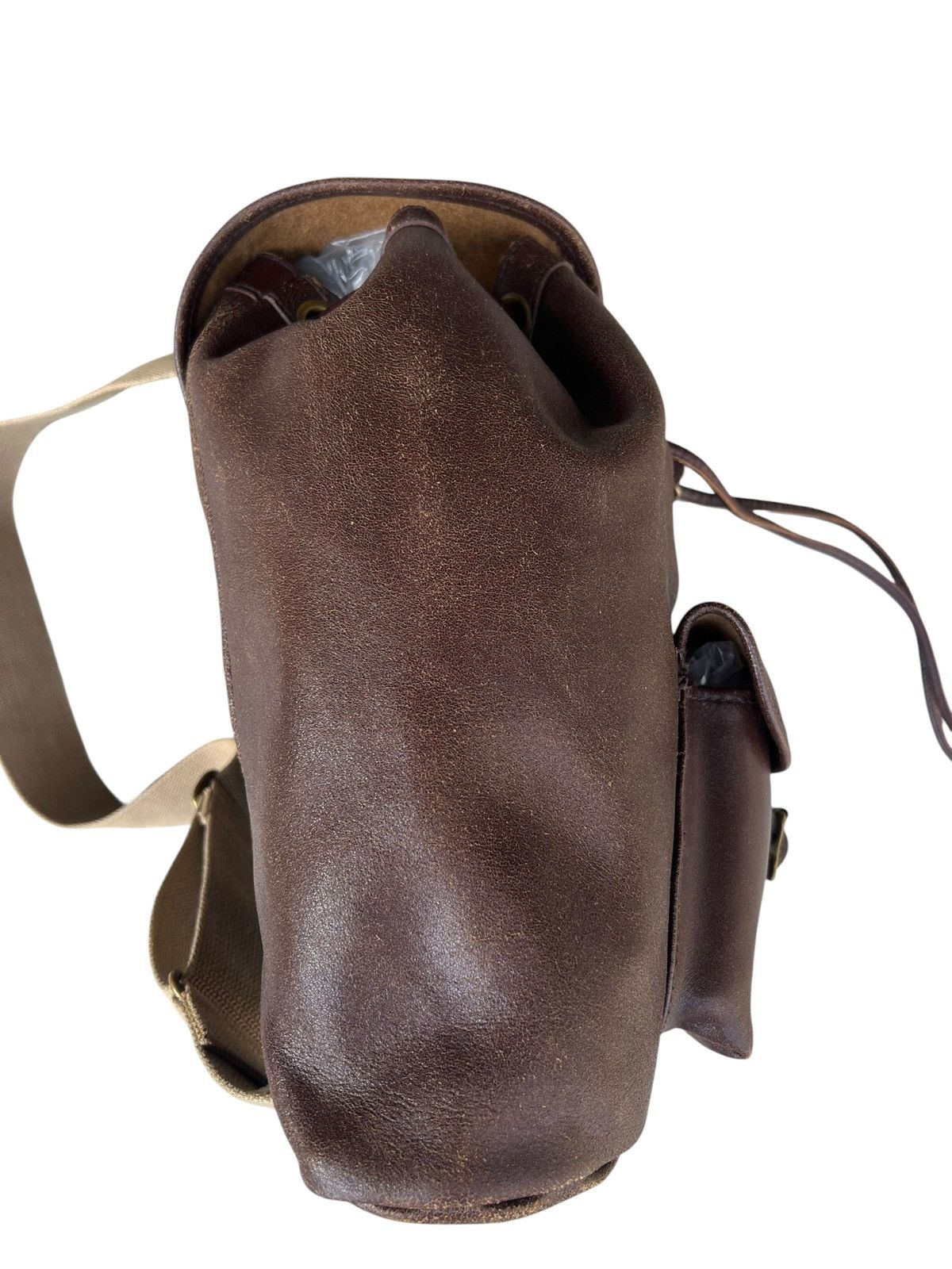 Leather VTG J&M Davidson Distress Blistered Leather Backpack Bag Size ONE SIZE - 16 Thumbnail