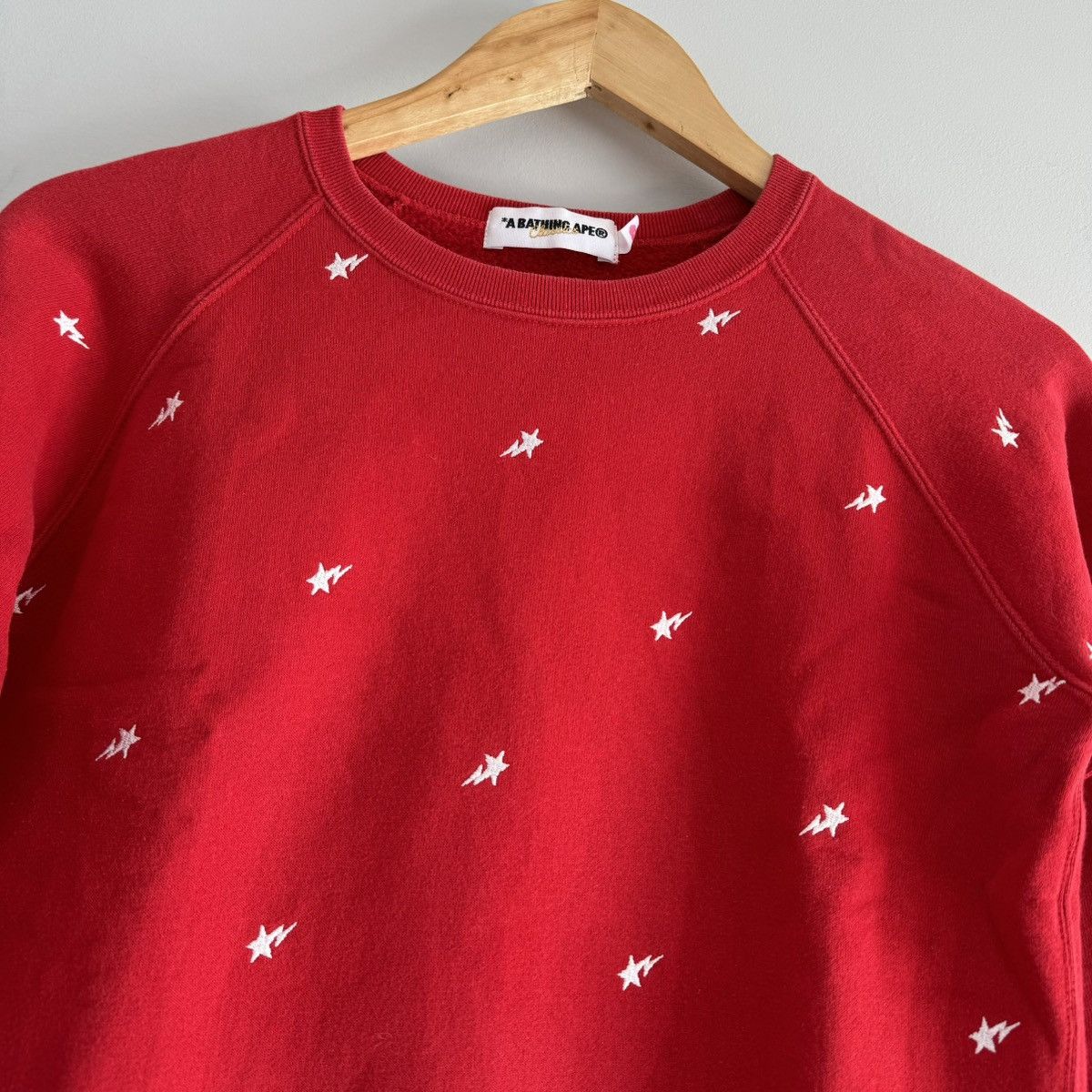 Bape × Nigo × Vintage Bape Sta Star Pattern Cropped Crewneck Sweatshirt Size XS / US 0-2 / IT 36-38 - 2 Thumbnail