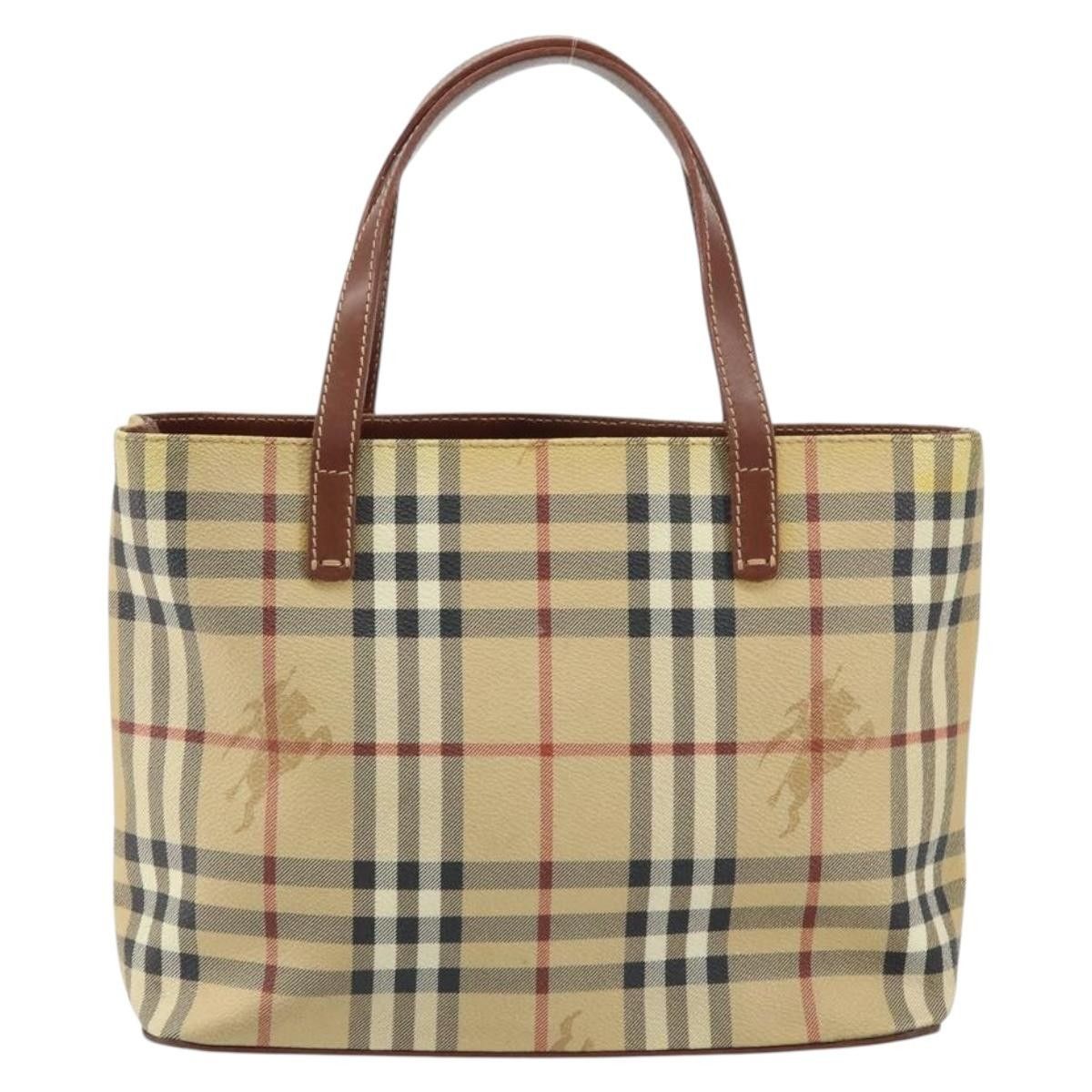 Burberry Top Handle Tote Haymarket Coated Canvas
