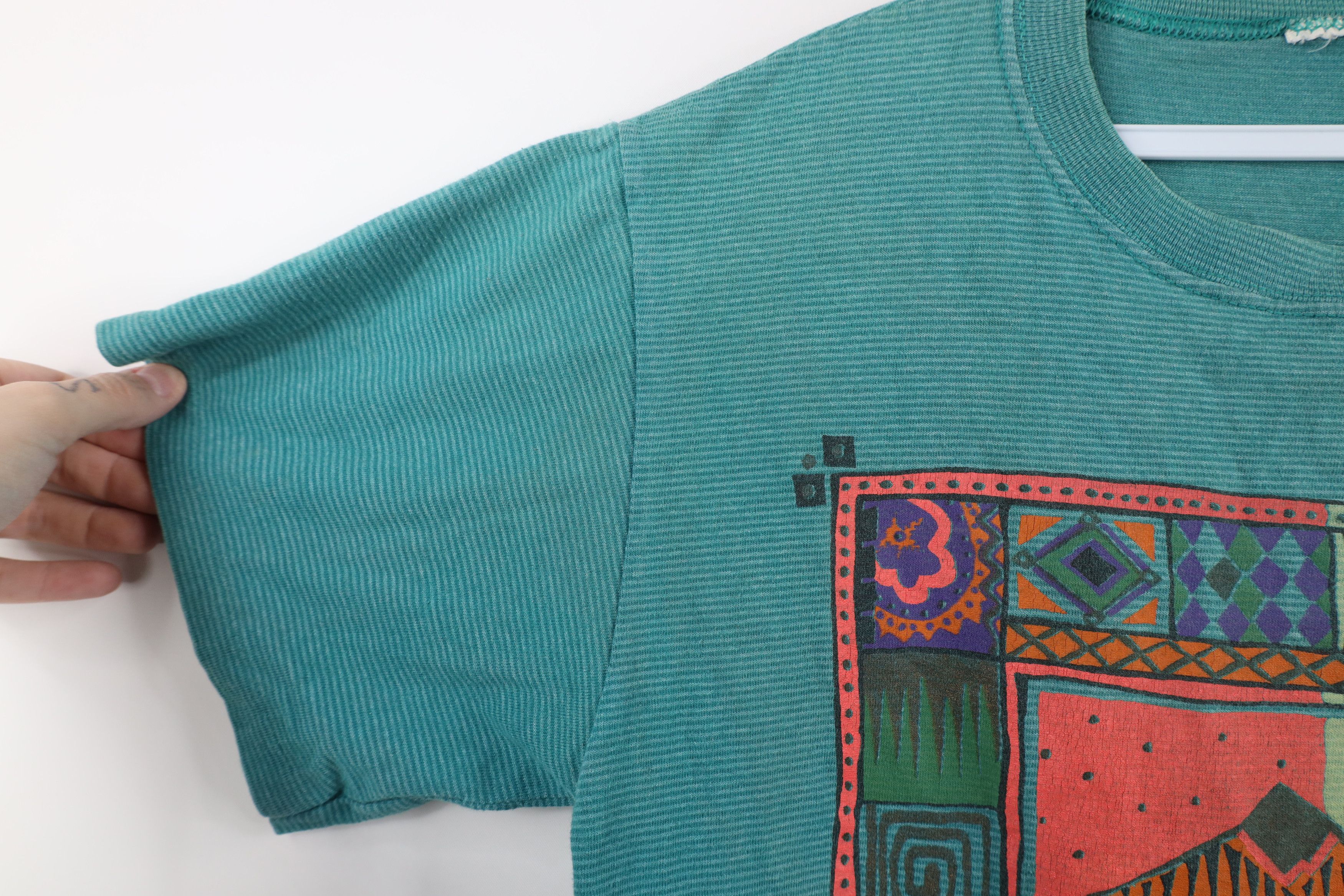 Vintage Vintage 90s Streetwear Abstract Striped Park T-Shirt USA Size US M / EU 48-50 / 2 - 7 Thumbnail