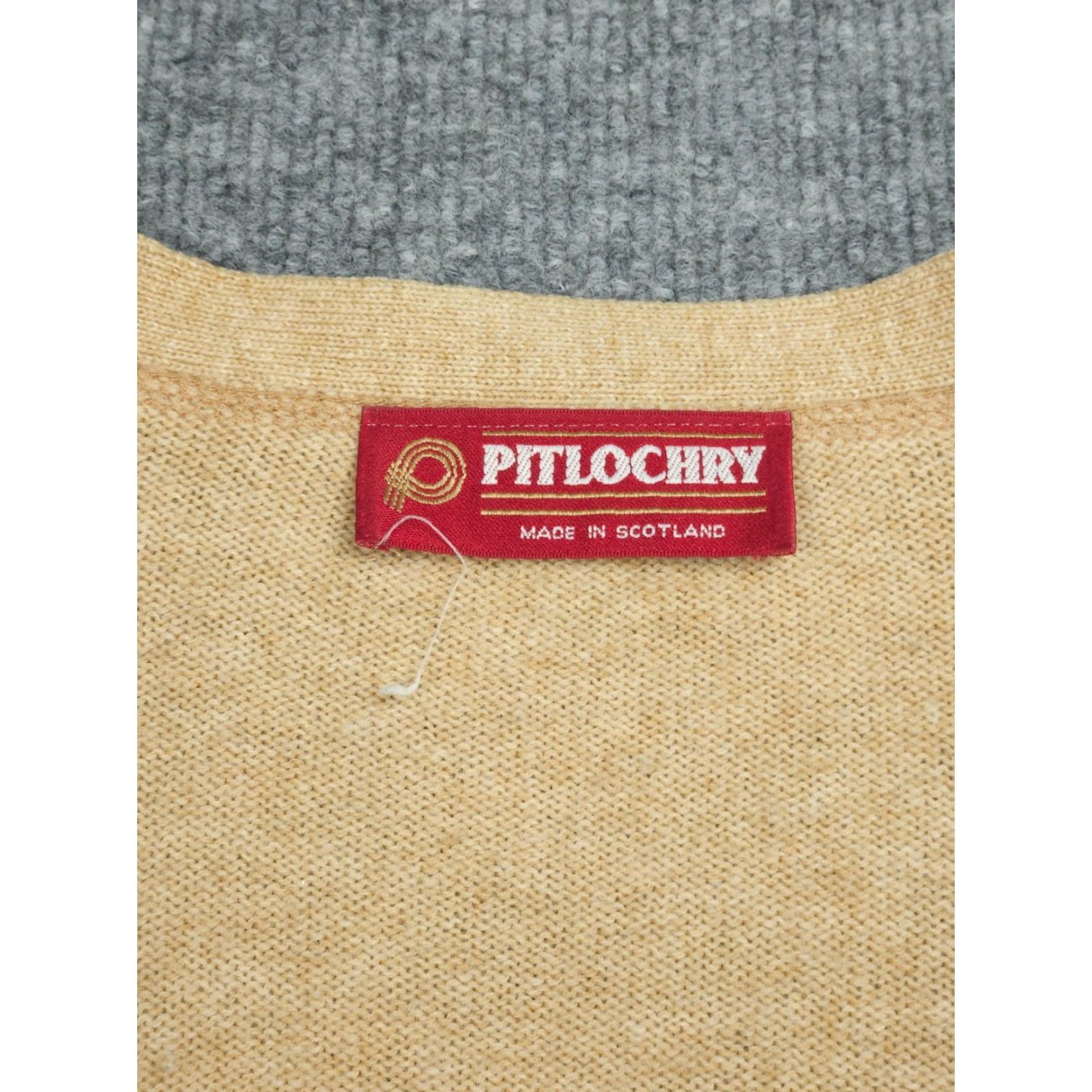 Vintage Pitlochry Knitwear Pitlochry Wool Cardigan Sweater Mens 2XL Beige Argyle Made Scotland 1970s Wool Regular Letterman Mens Size US XXL / EU 58 / 5 - 5 Thumbnail