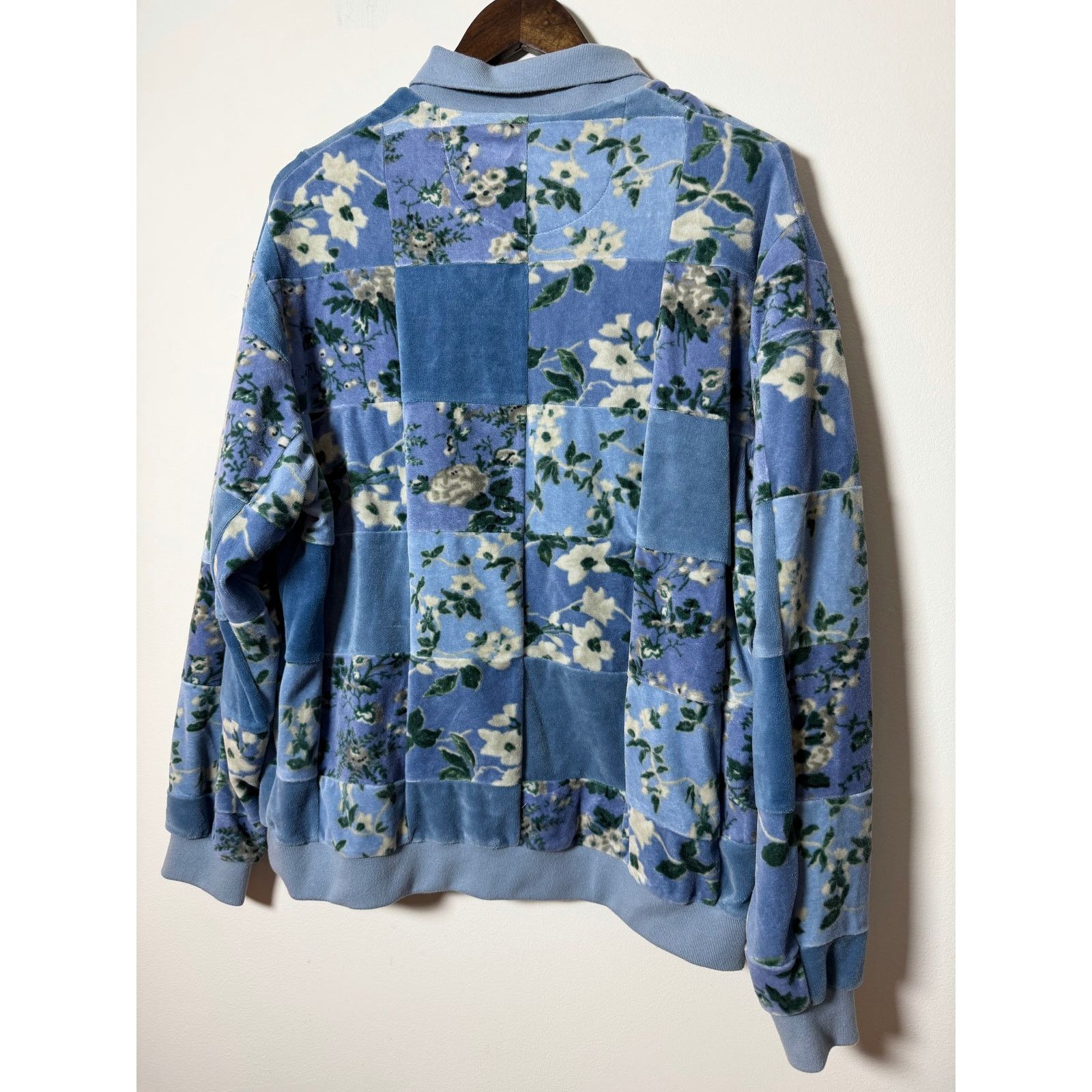 Supreme Floral Patchwork Velour L/S Polo