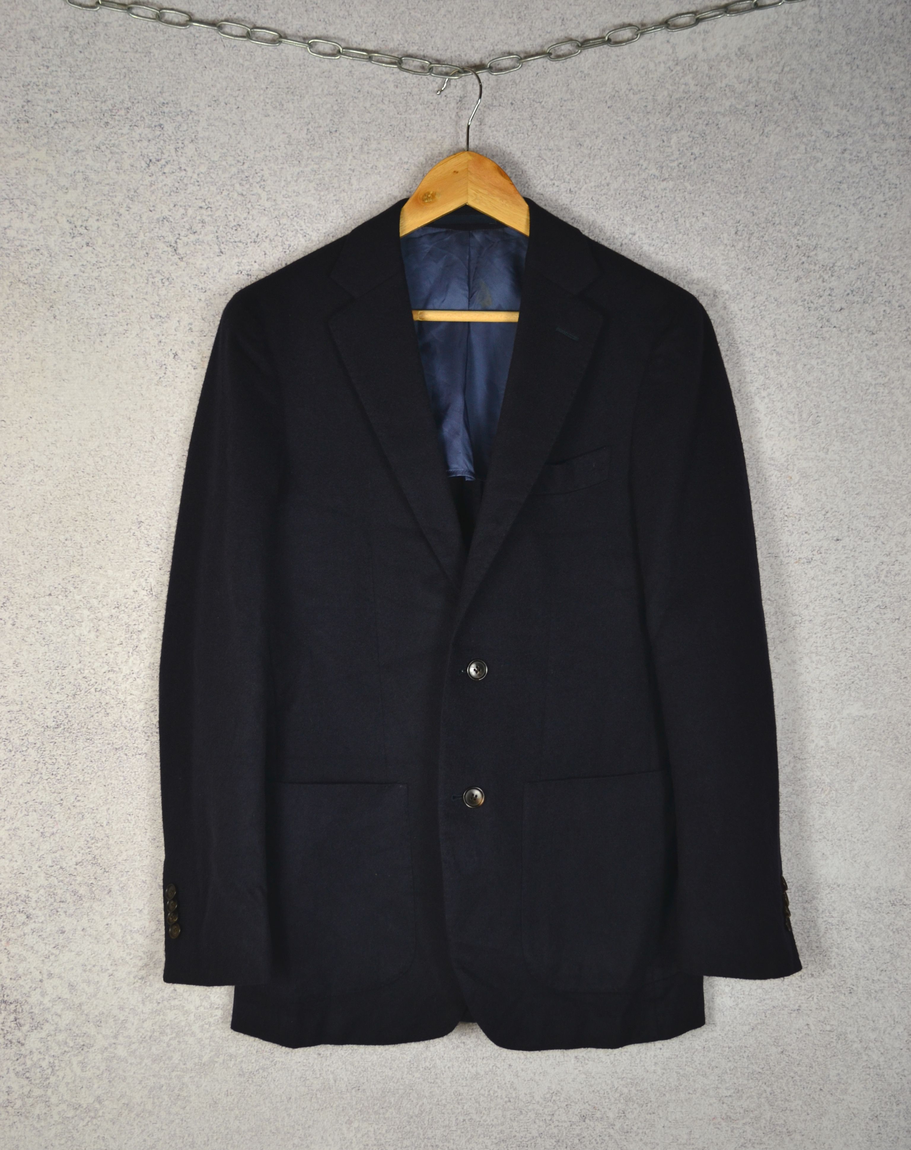Suitsupply SUITSUPPLY HAVANA HL 100% PURE CASHMERE Dark Blue Blazer Size 44S - 1 Thumbnail