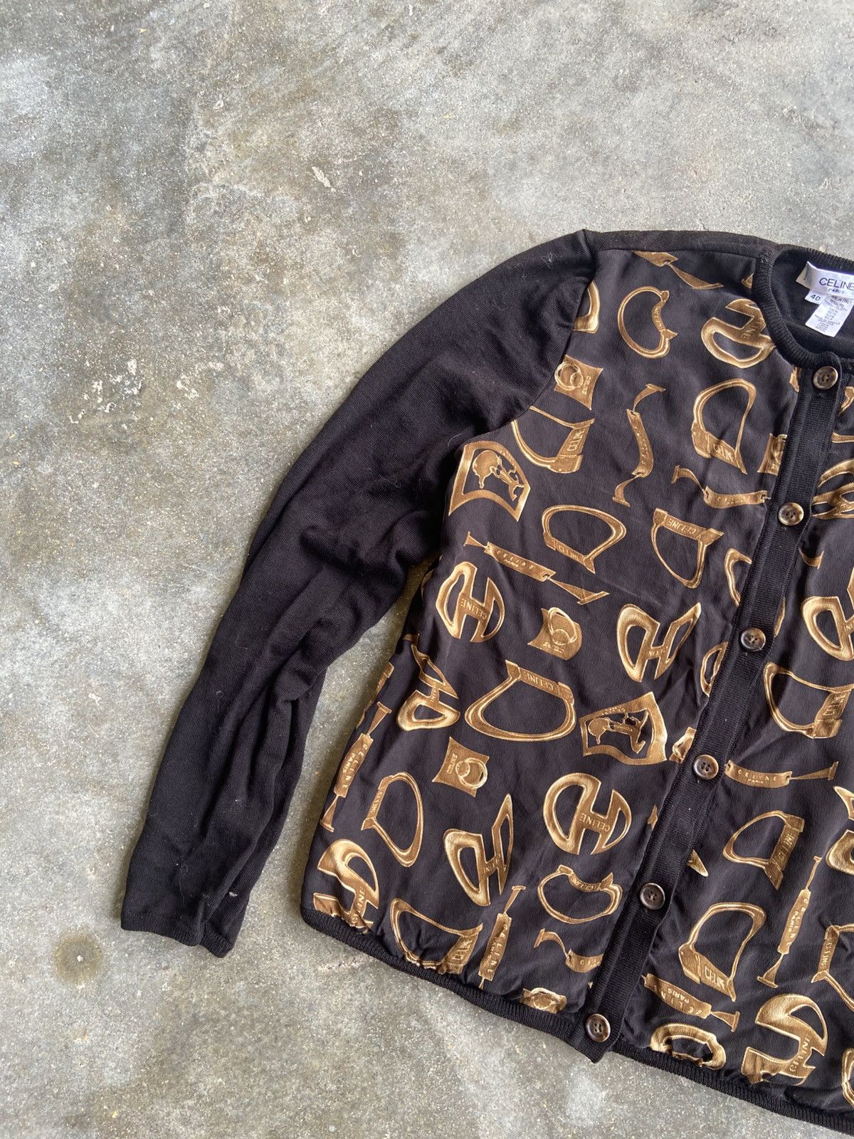 Celine CELINE BAROQUE MONOGRAM CARDIGAN Size S / US 4 / IT 40 - 2 Thumbnail