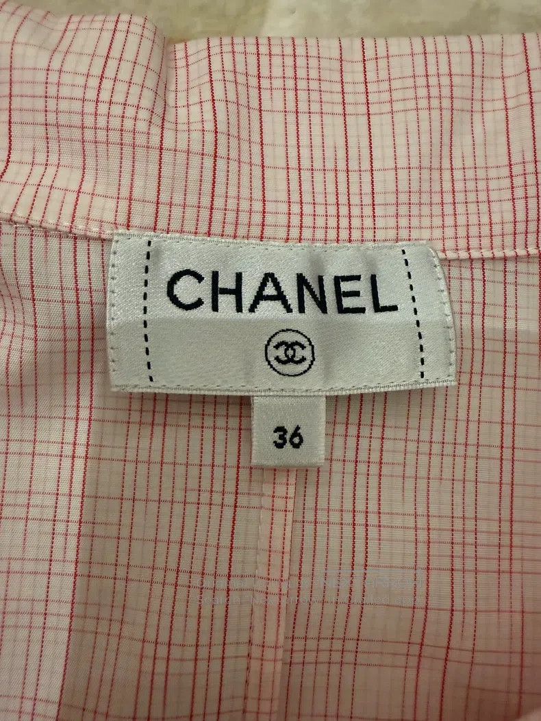 Chanel Chanel 20P plaid pink diamond button shirt Size XS / US 0-2 / IT 36-38 - 3 Thumbnail