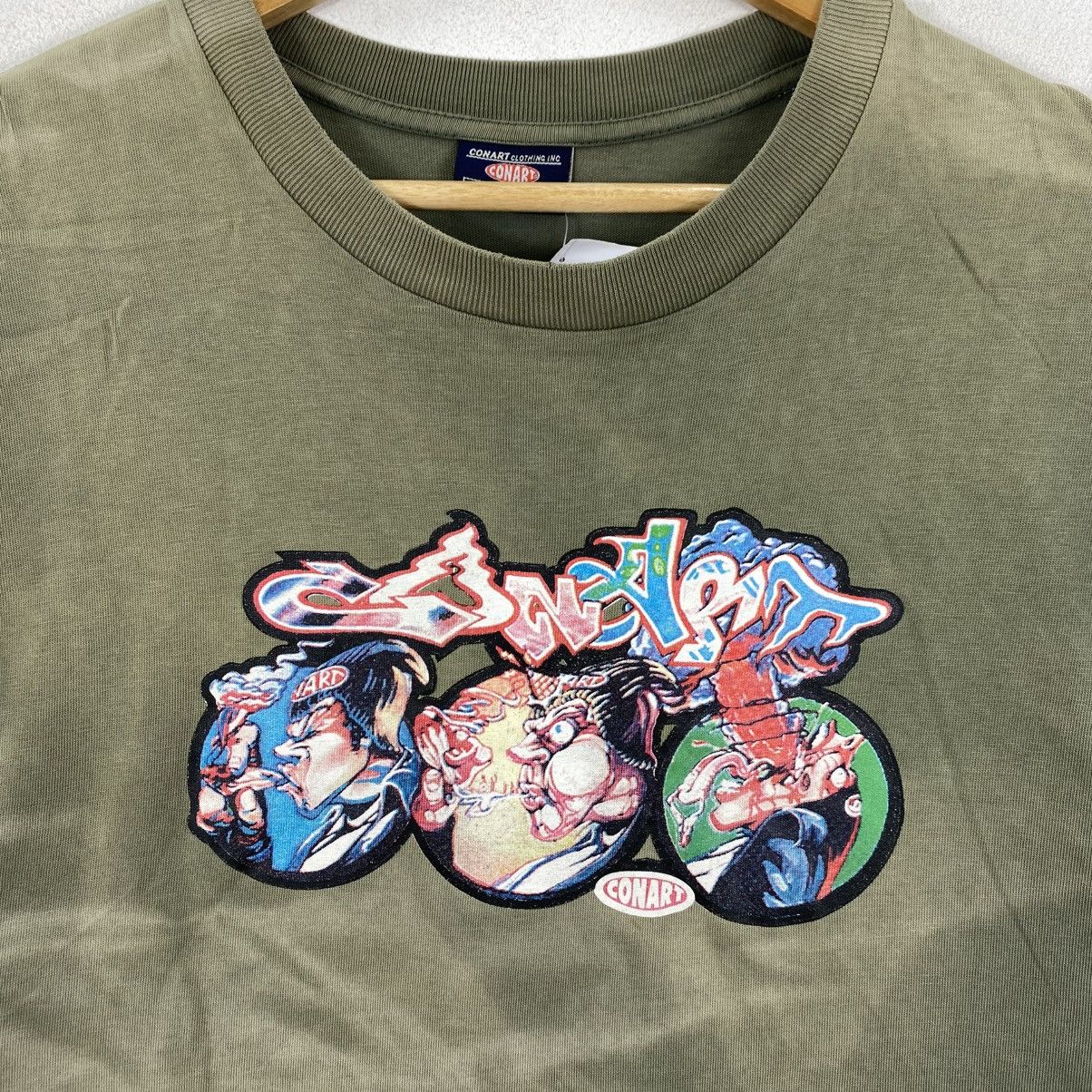 Vintage Vtg 1991 Conart Graffiti Tee Olive Green Streetwear L Size US L / EU 52-54 / 3 - 4 Thumbnail