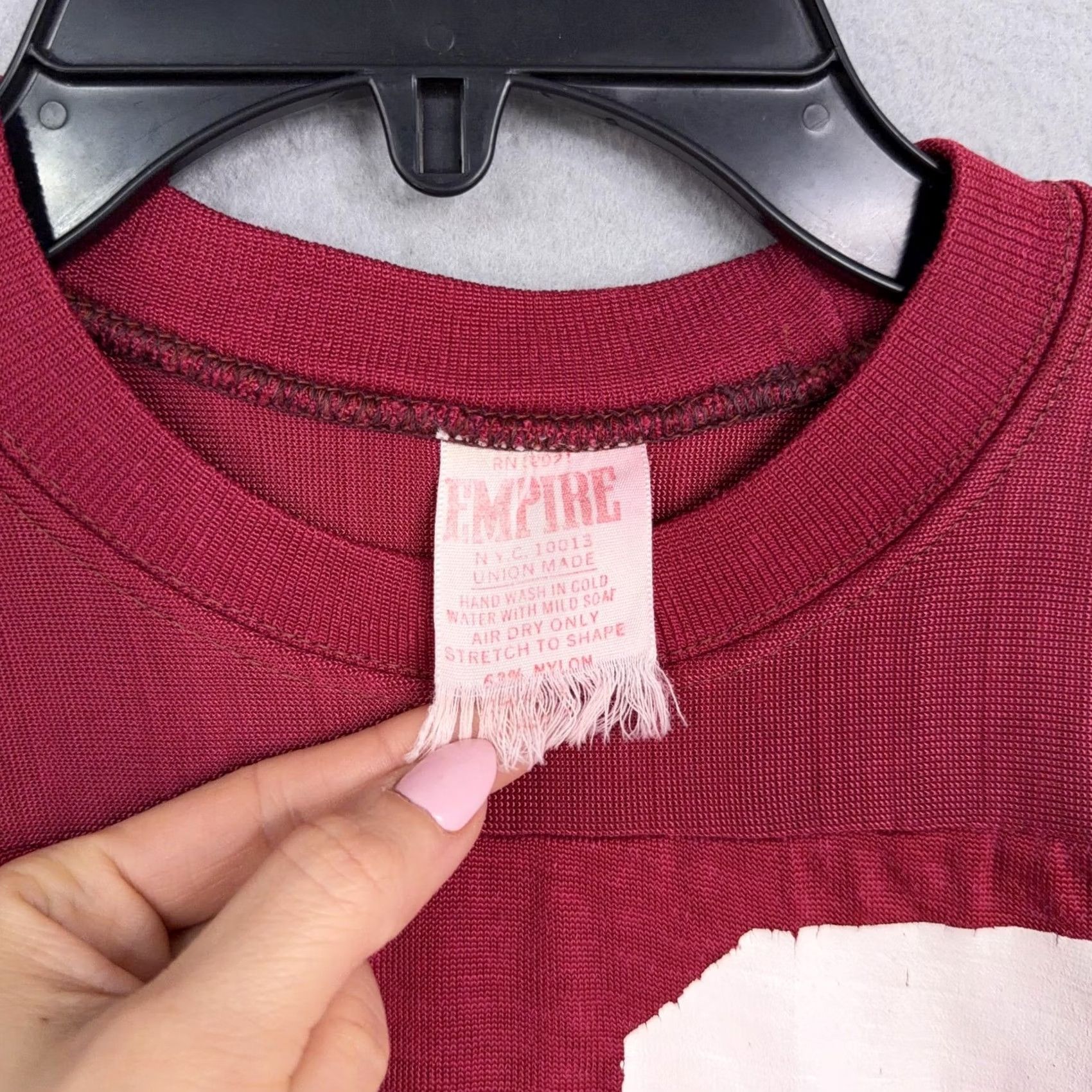 Vintage VINTAGE Empire Football Jersey 3/4 Sleeve Mens Large Red USA Union Made Size US L / EU 52-54 / 3 - 3 Thumbnail