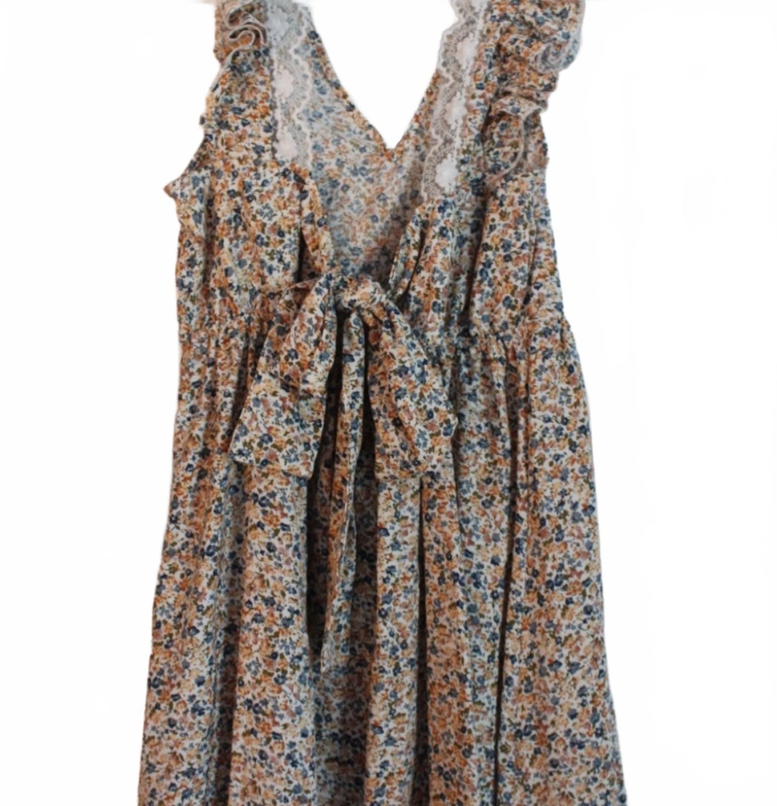 Shein SHEIN NWOT Floral Print Ruffle Sleeve Dress V-Neck Small Size S / US 4 / IT 40 - 9 Thumbnail