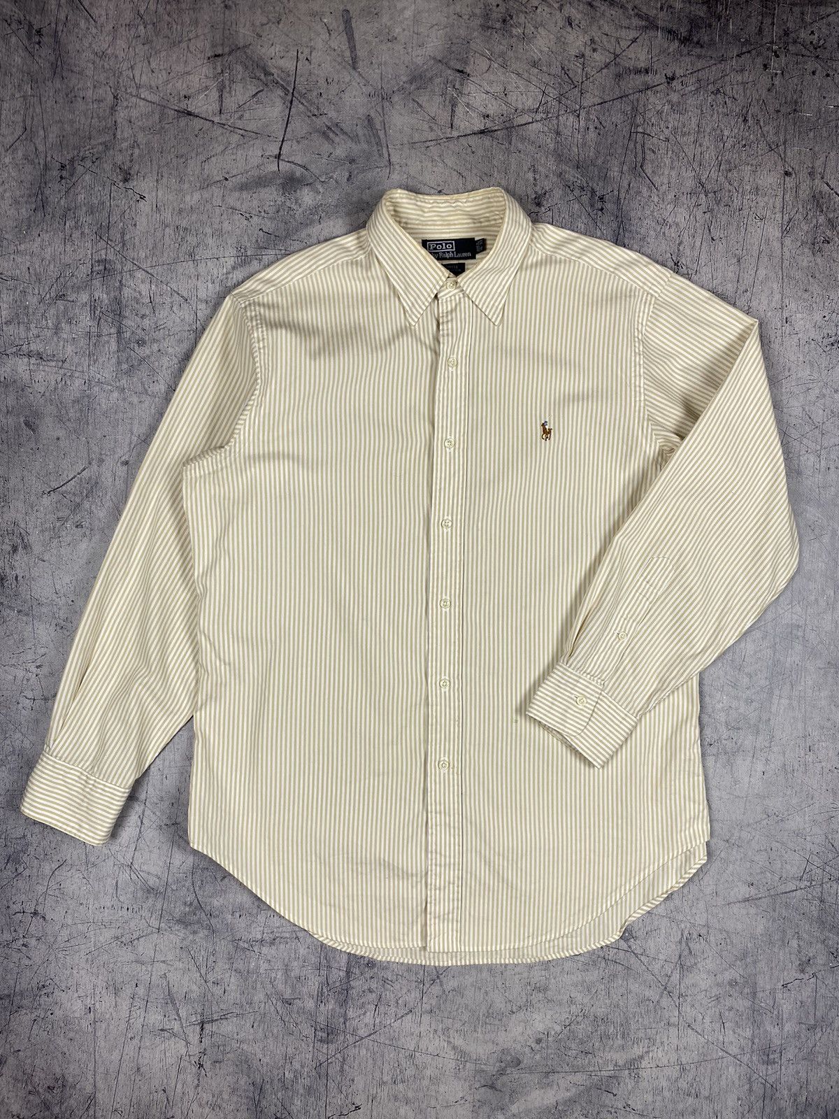 Designer × Polo Ralph Lauren × Vintage Vintage Polo Ralph Lauren Striped Designer Button Up Shirt Size US XL / EU 56 / 4 - 2 Thumbnail