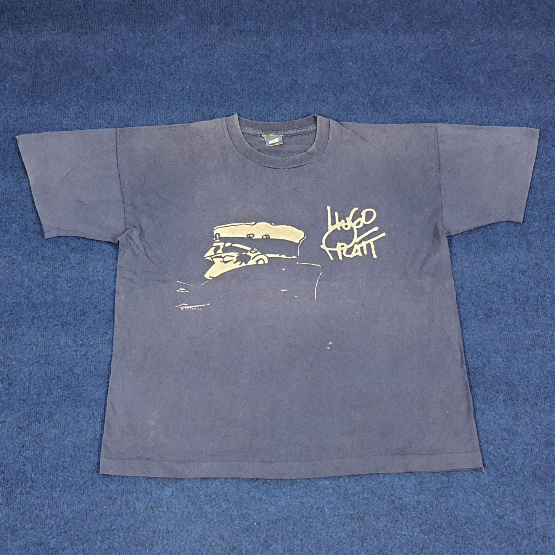 Vintage Vintage Hugo Pratt Italian Comics Creator Art T-shirt Size US XL / EU 56 / 4 - 1 Thumbnail