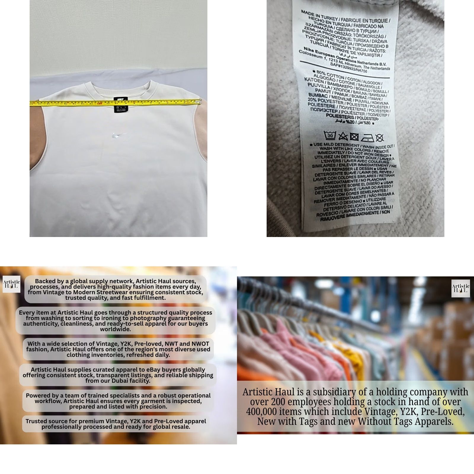 Nike Nike Colorblock Crewneck Sweatshirt M for Unisex Adults - White Beige, Long Sleeve, Pullover, Casual Sweatshirt Size M / US 6-8 / IT 42-44 - 8 Thumbnail