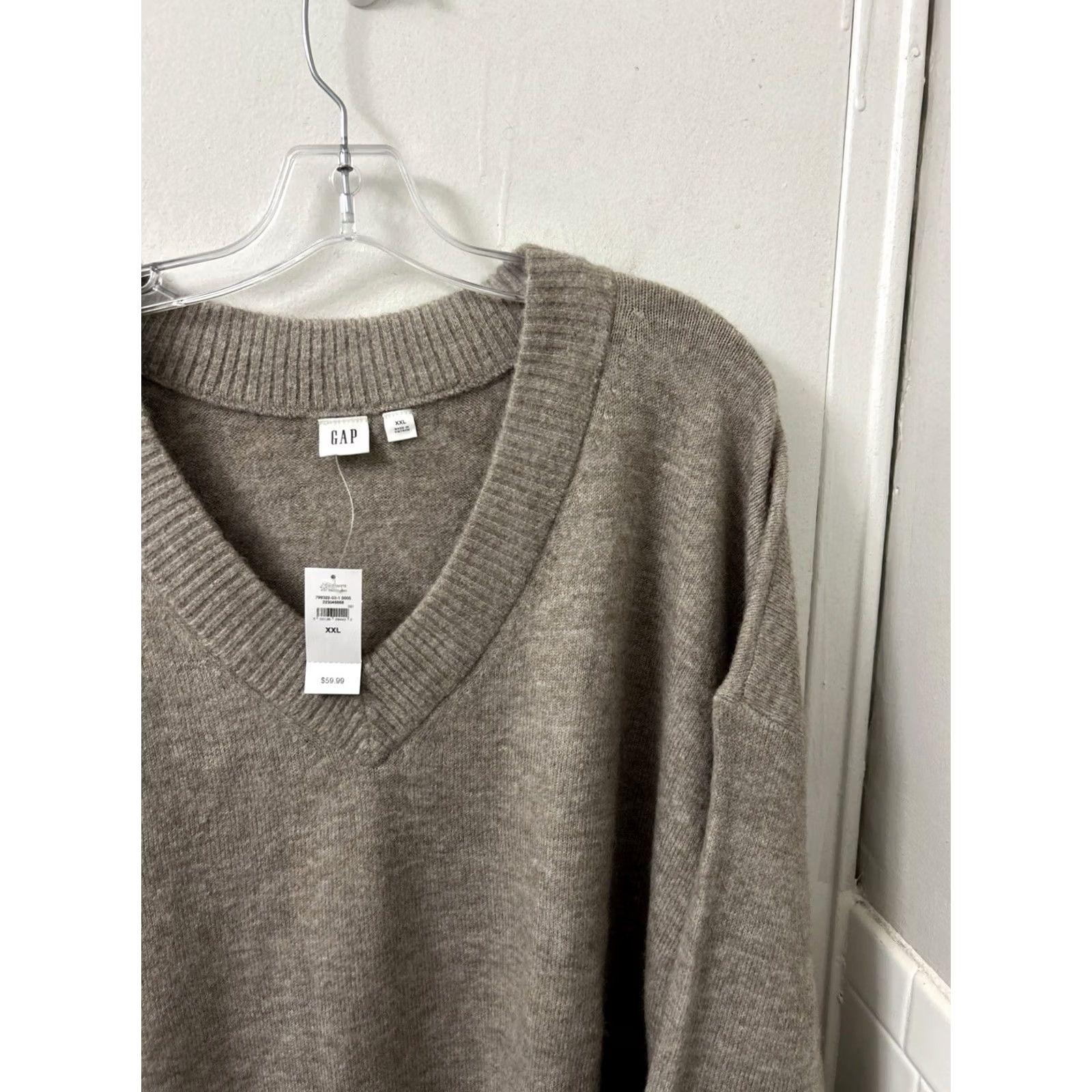 Gap Gap Womens Sweater V-Neck 2XL Brown Knit Oversized Pullover NWT Size XXL / US 16-18 / IT 52-54 - 4 Thumbnail