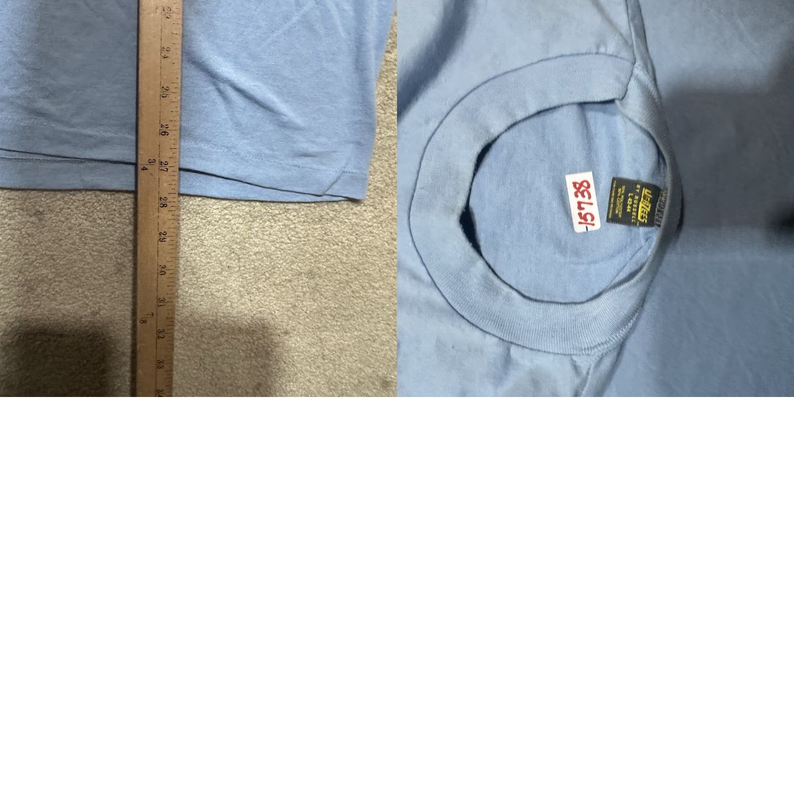 Jerzees VINTAGE 80s Jerzees T-Shirt Single Stitch Logo Graphic Airbrush Blue Atlanta Georgia Mens Large Cotton Crew Neck Short Sleeve Shirt 1980s Size US L / EU 52-54 / 3 - 8 Thumbnail