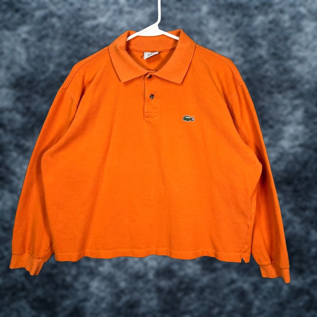 Lacoste Lacoste Mens Polo Shirt 100% Cotton Orange Long Sleeve Cropped 6 Regular Shirt Size US S / EU 44-46 / 1 - 1 Thumbnail