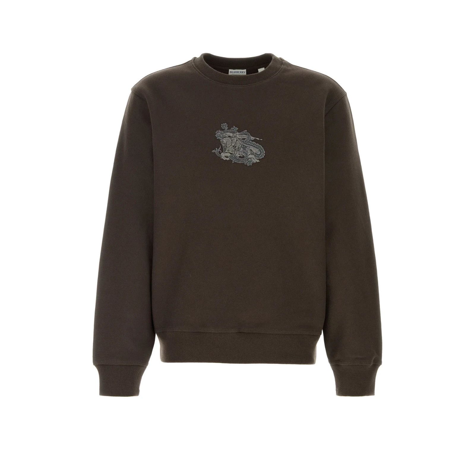 BURBERRY Brown Cotton Blend Sweatshirt New And Authentic (Me