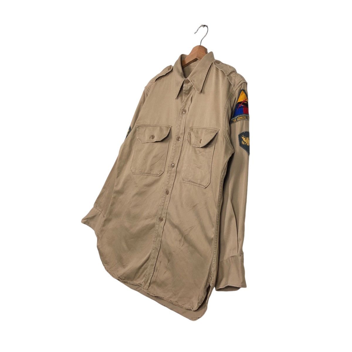 Japanese Brand × Vintage 📌Vintage Military Shirt Jacket Patches Worker Air Force Size US M / EU 48-50 / 2 - 3 Thumbnail