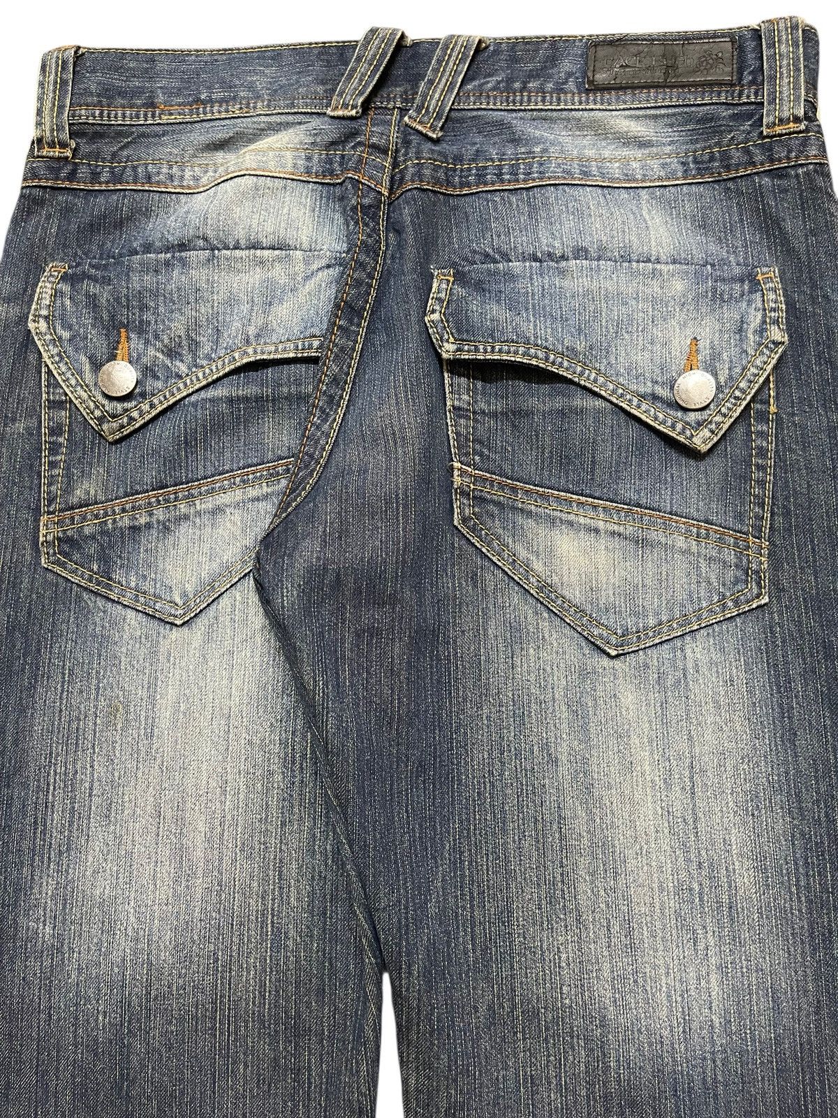 14th Addiction Vintage Japanese Brand Blue Mud Stone Wash Style Loose Jeans Size US 32 / EU 48 - 6 Thumbnail