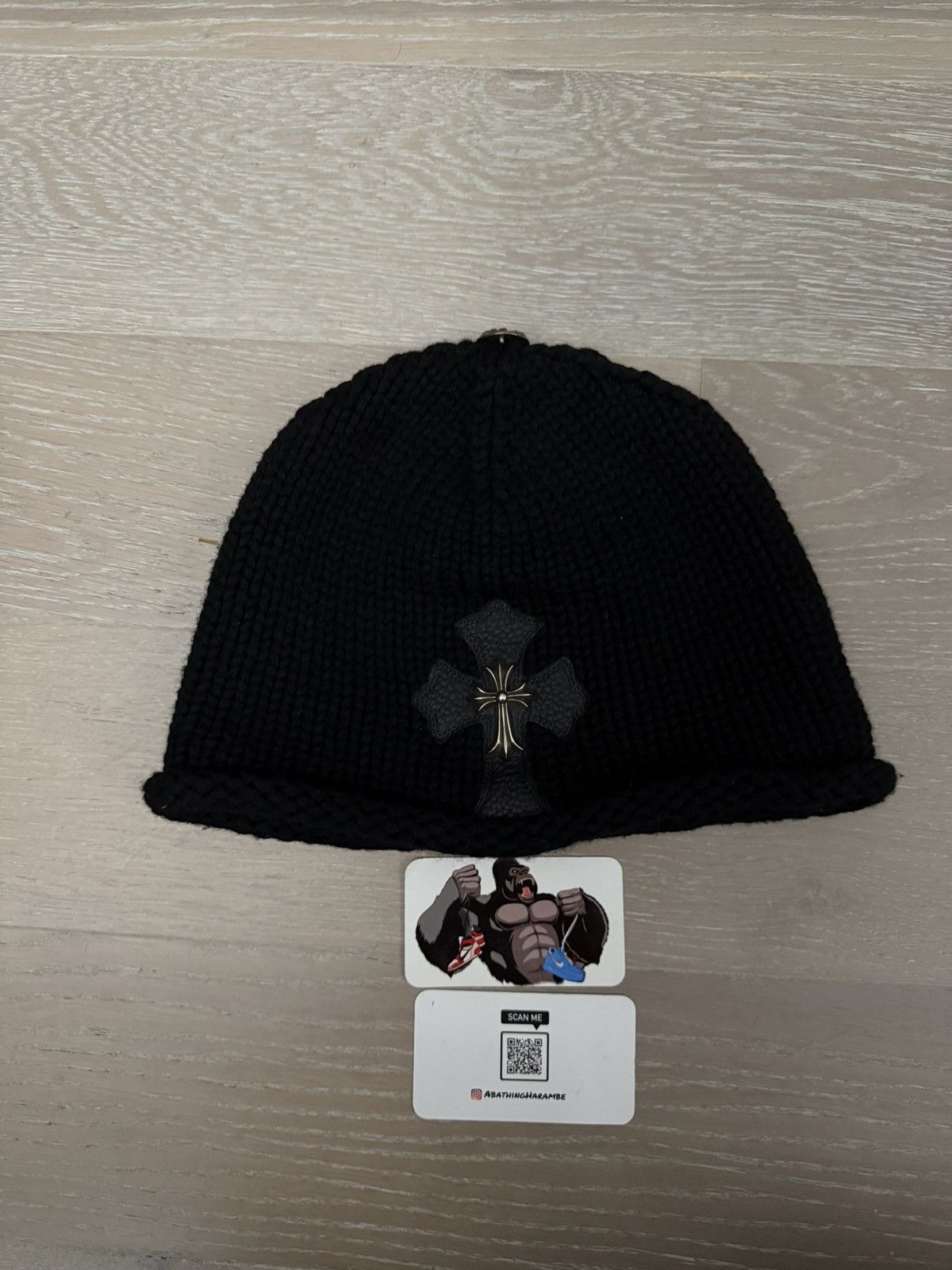 Chrome Hearts Chrome Hearts Cross Patch Silver Pendant Cashmere Beanie Size ONE SIZE - 2 Thumbnail