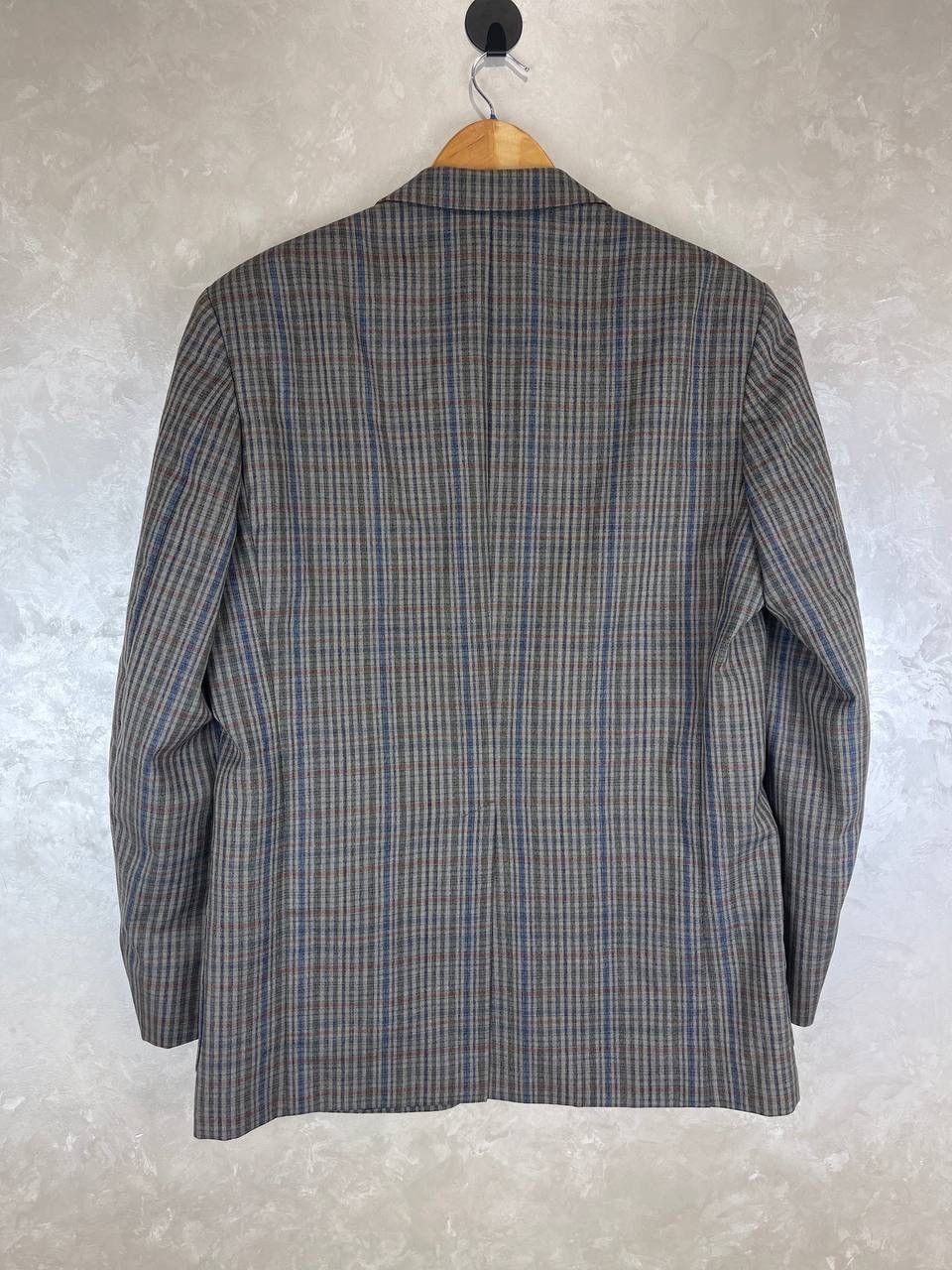 Burberry Burberry Wool Silk Blazer Jacket Plaid Check Vintage Size 52 Size 52R - 4 Thumbnail