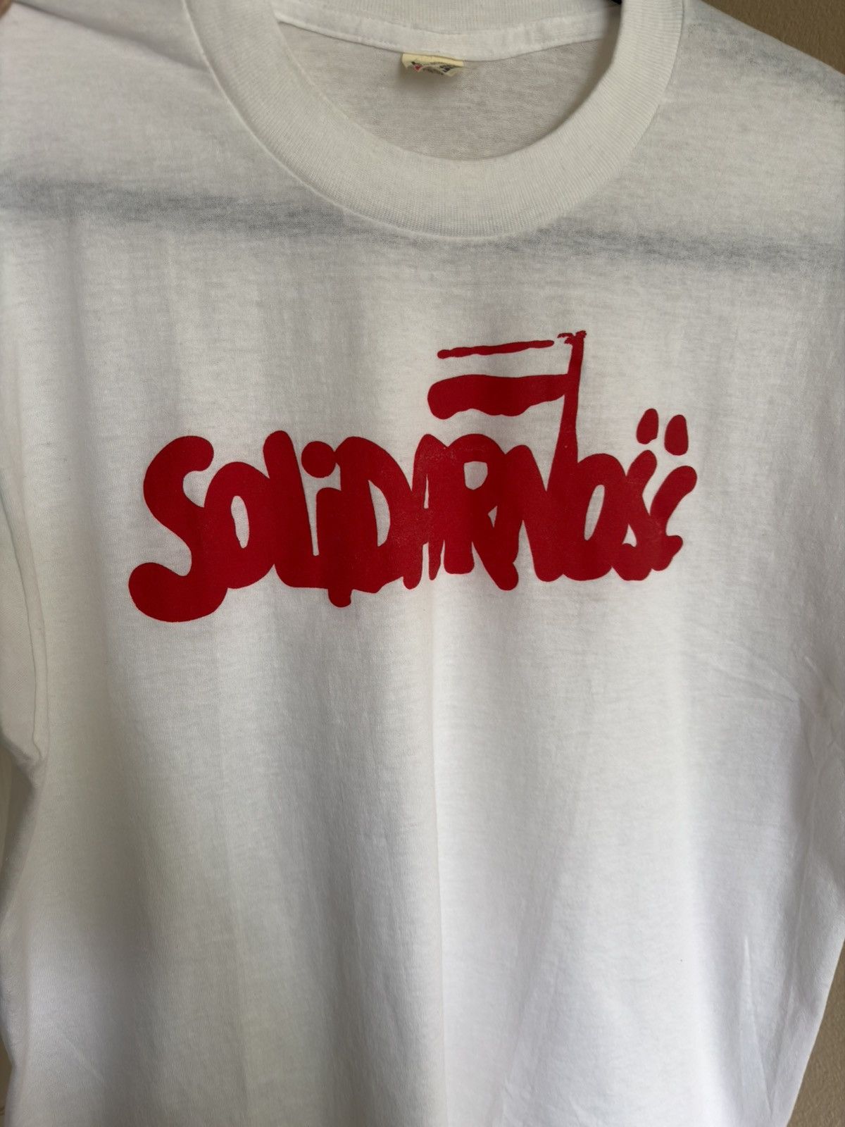 Vintage True Vintage 80s Solidarity Poland Anti USSR Protest Tee L Size US L / EU 52-54 / 3 - 2 Thumbnail