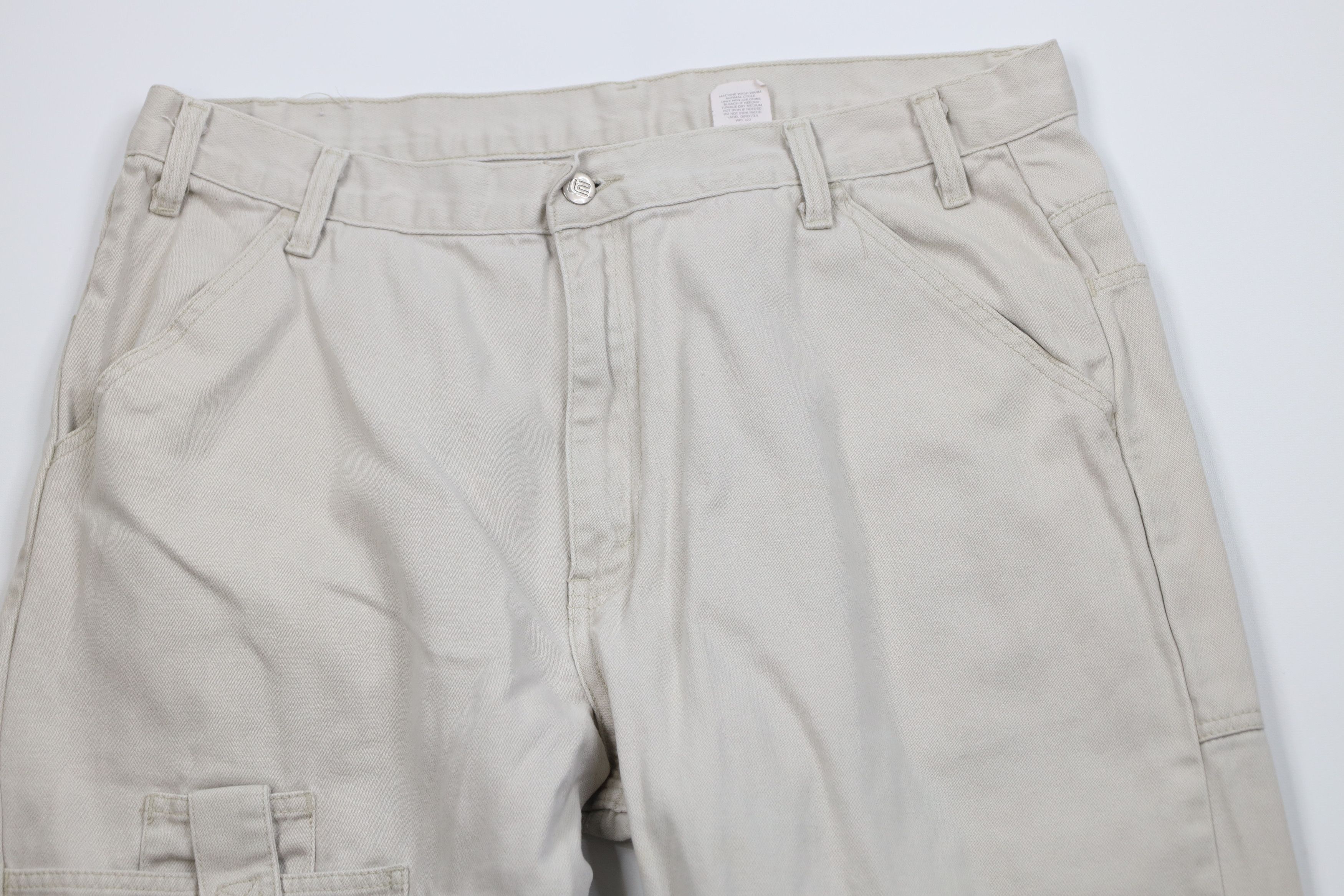 Levi's Vintage 90s Y2K Levis L2 Fit Big Pocket Wide Leg Jeans Beige Size US 38 / EU 54 - 2 Thumbnail