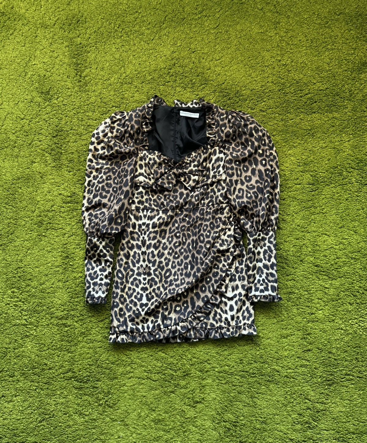 Alessandra Rich Alessandra Rich 100% silk leopard pattern mini dress Size S / US 4 / IT 40 - 4 Thumbnail