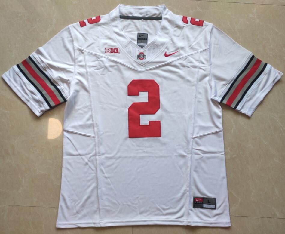 Other Men's Ohio State Buckeyes #2 Caleb Downs Jersey White Size US XL / EU 56 / 4 - 2 Thumbnail