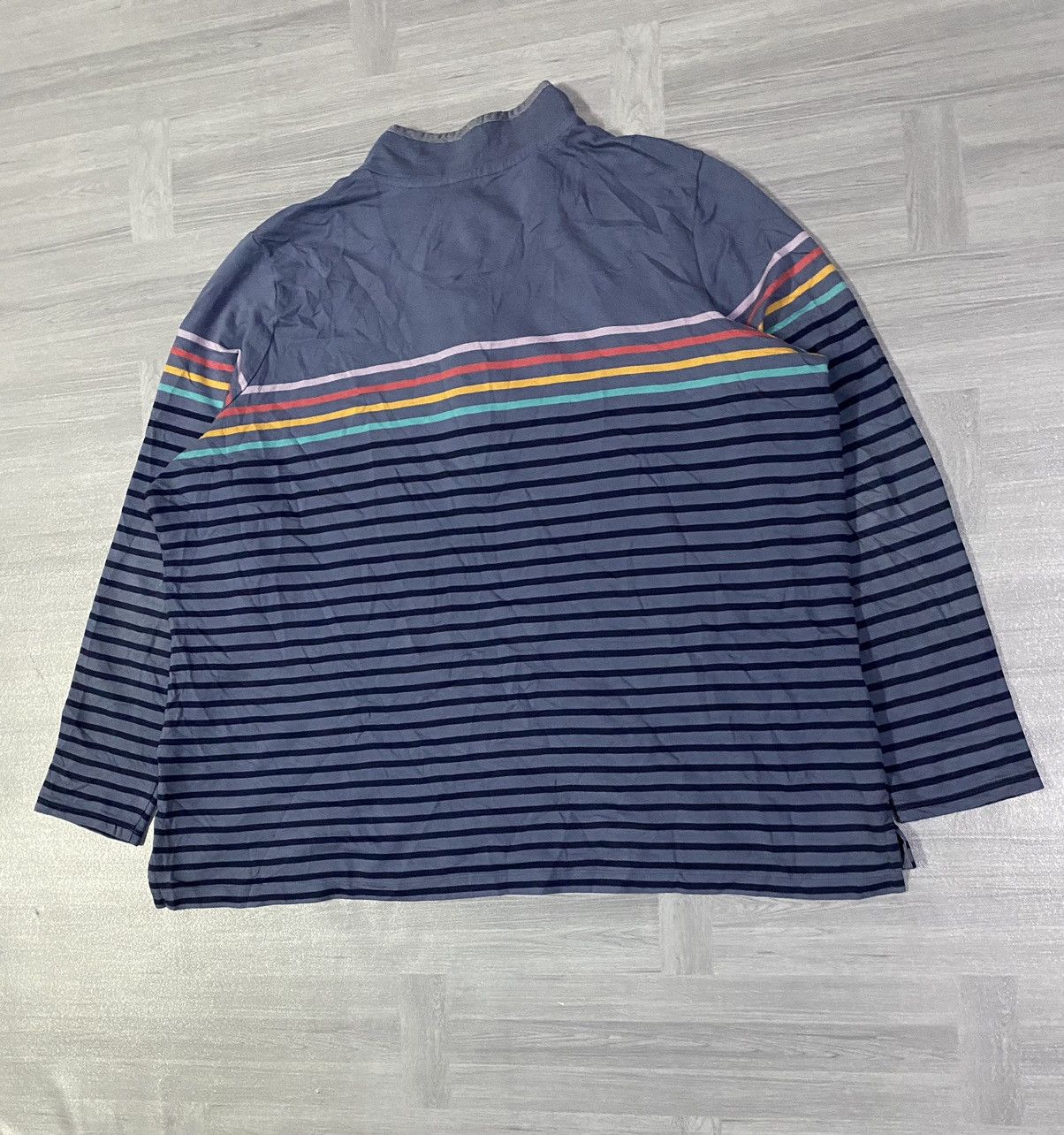 Women’s L.L. Bean Vintage Style Pullover Denim MocNeck Blue