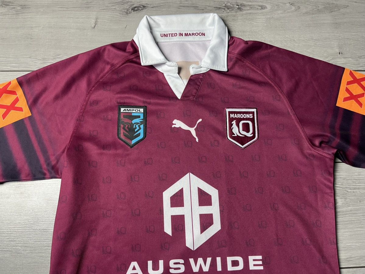 Canterbury of New Zealand NRL QUEENSLAND MAROONS STATE OF ORIGIN SIGNED PUMA JERSEY Size US L / EU 52-54 / 3 - 3 Thumbnail