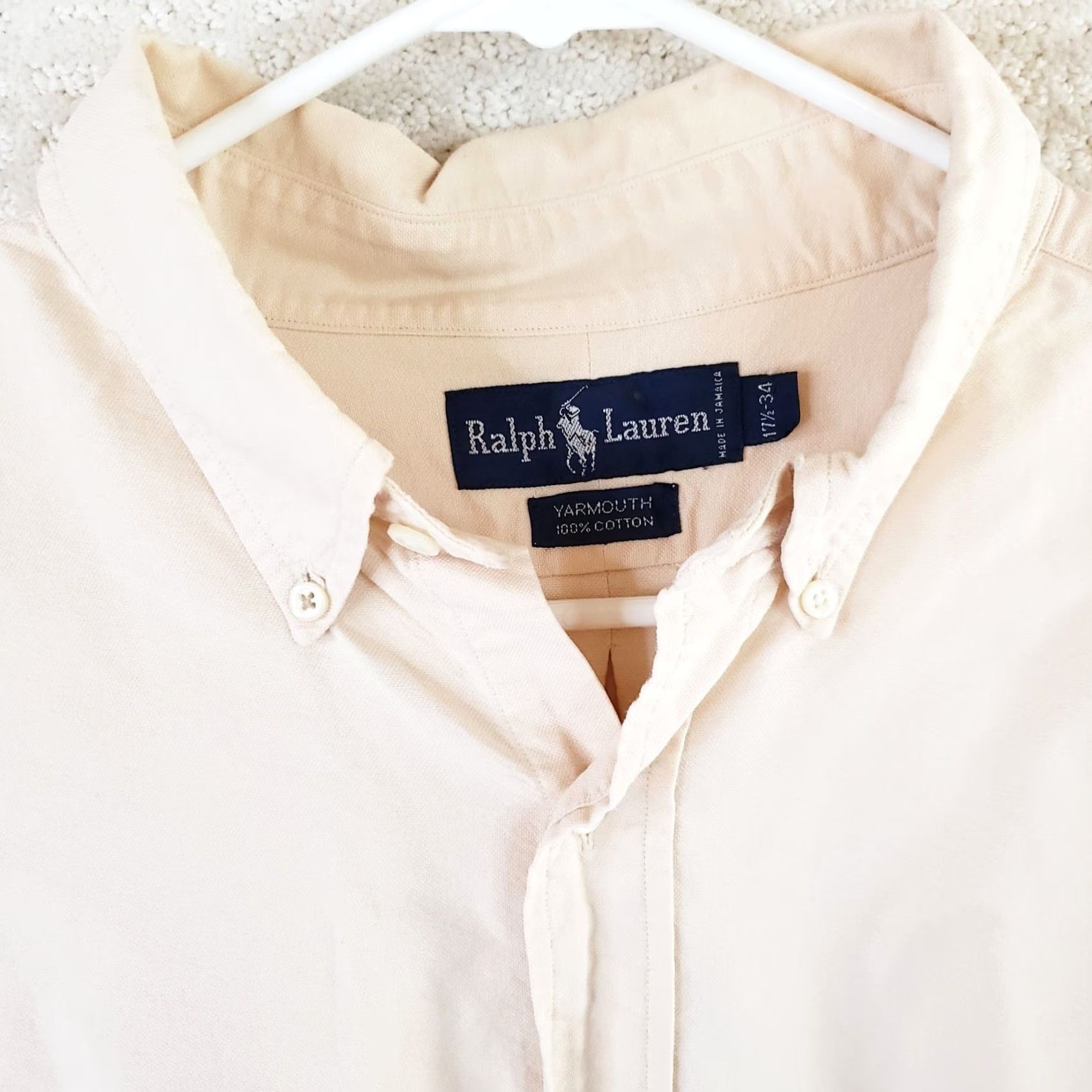Polo Ralph Lauren Ralph Lauren Shirt Mens 17.5x34 Button-Down Long Sleeve Yellow Cotton Blend Lightweight Embroidered Logo Classic Preppy Size US XXL / EU 58 / 5 - 4 Thumbnail