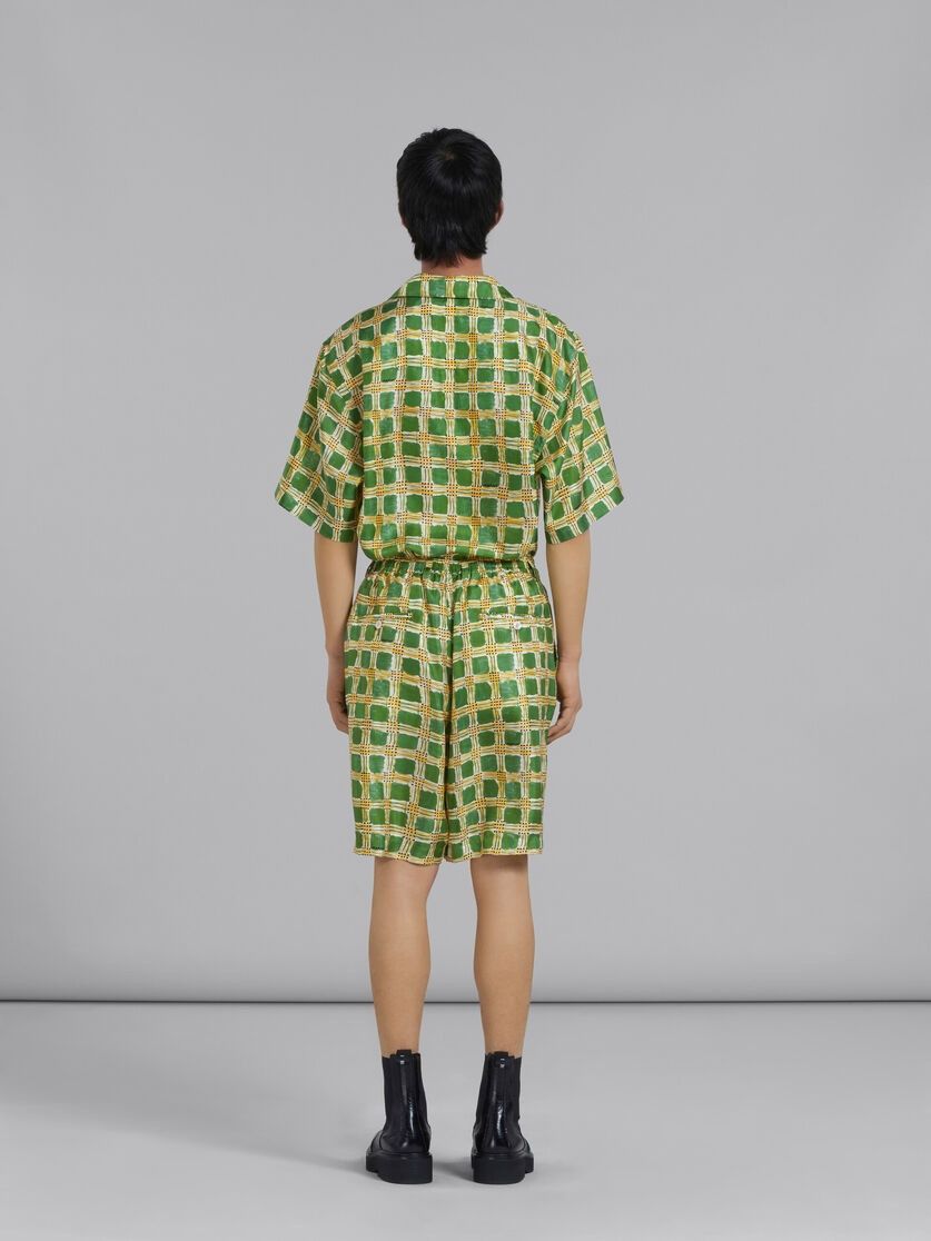 Marni o1w1db10125 Silk Twill Shorts in Green Size US 34 / EU 50 - 3 Thumbnail