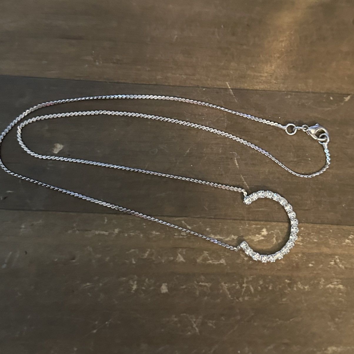 Other Silver tone rhinestone horseshoe necklace Size ONE SIZE - 2 Thumbnail
