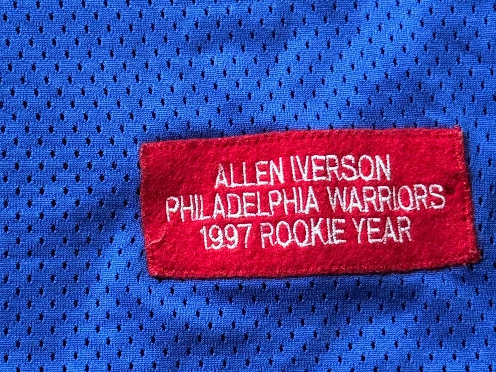 Mitchell & Ness Vtg. Allen Iverson Philadelphia Warriors Rookie Year Jersey Size ONE SIZE - 2 Thumbnail