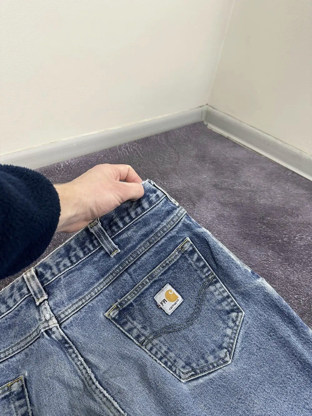 Carhartt Vintage Carhartt Flame Resistant USA Opium Faded Work Jeans Size US 38 / EU 54 - 9 Thumbnail