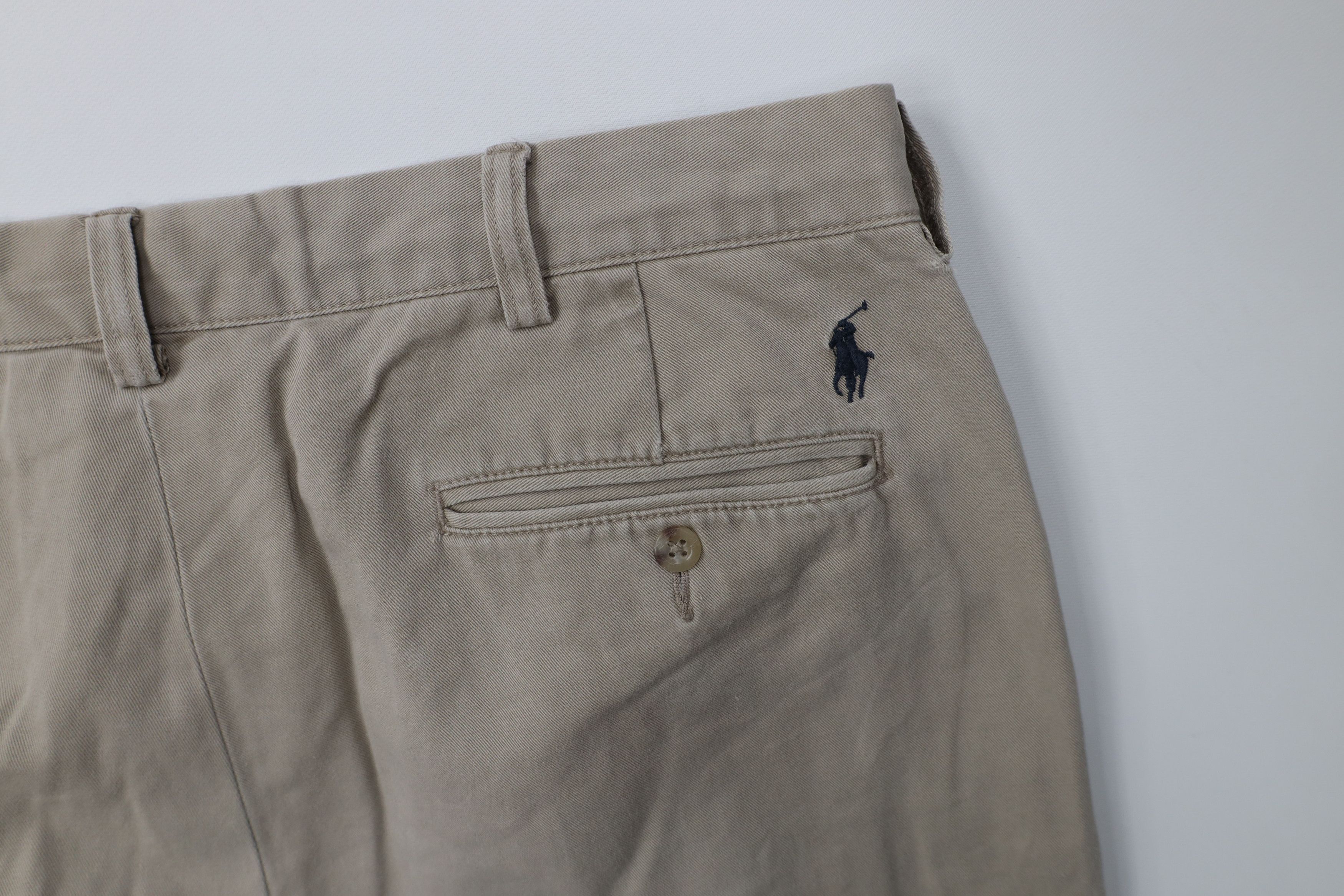 Vintage 90s Ralph Lauren Wide Leg Chino Pants Beige Cotton
