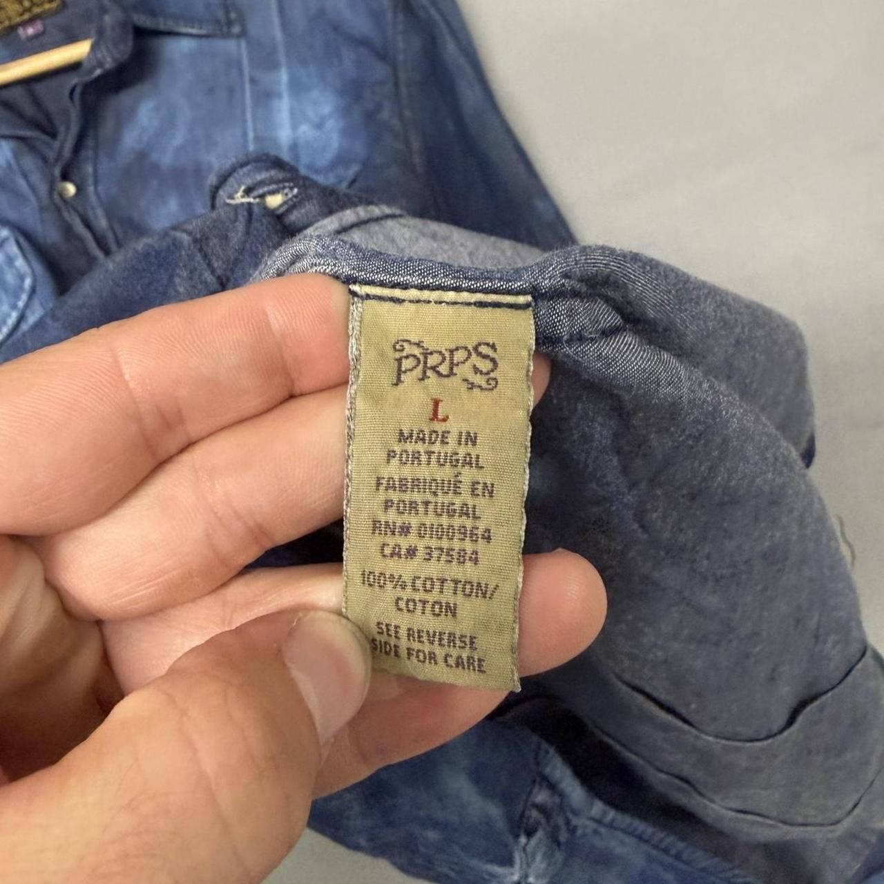 Prps PRPS Co Blue Denim Button Up Streetwear Faded Shirt Large Size US L / EU 52-54 / 3 - 3 Thumbnail