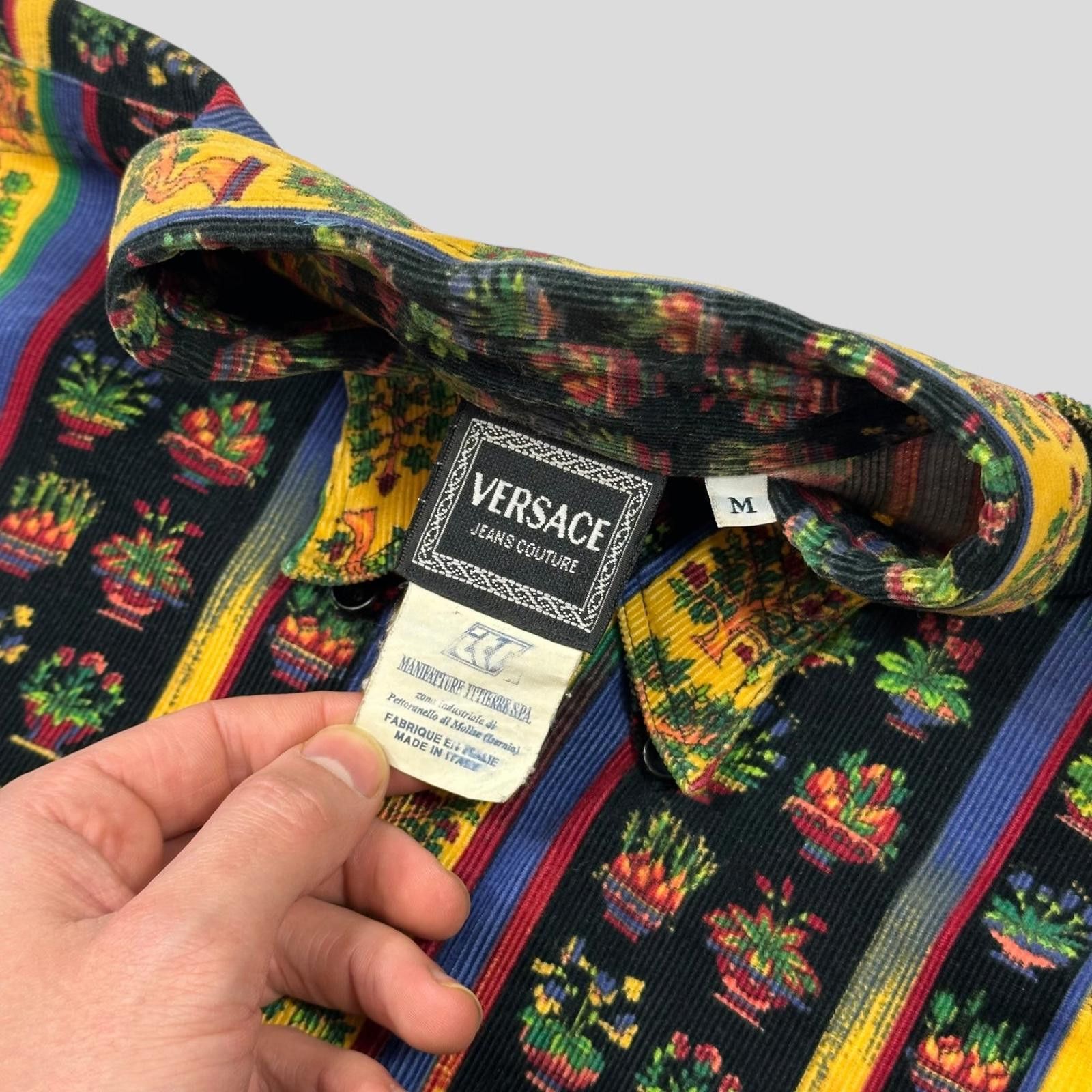 Versace Versace Jeans Couture 90’s Bonsai Corduroy Shirt - M (L/XL) Size US L / EU 52-54 / 3 - 6 Thumbnail