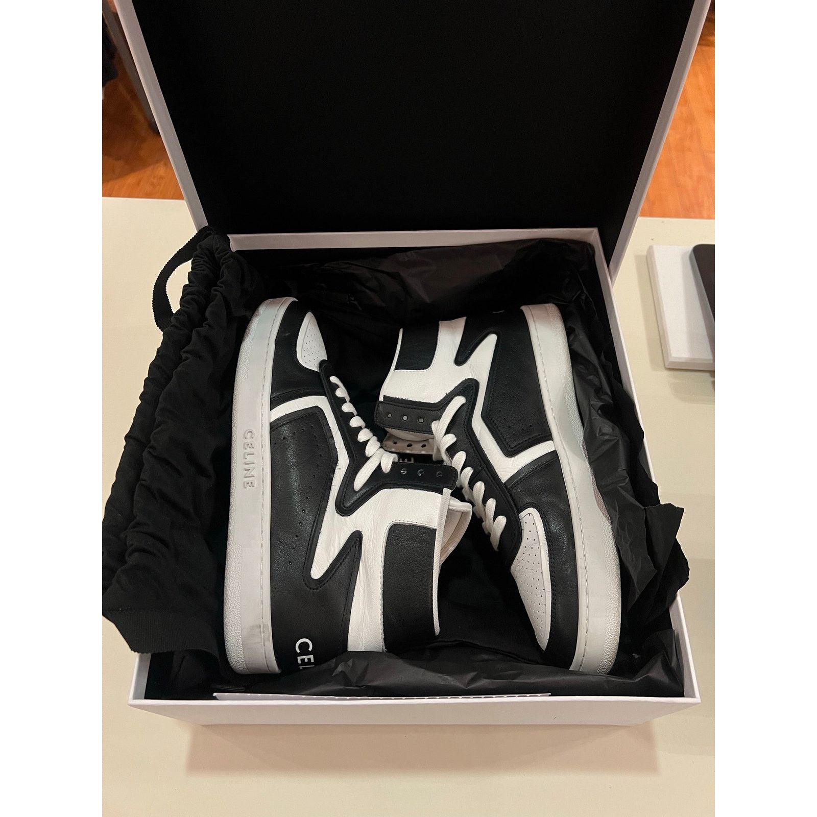 Celine Celine CT-01 Z Black White Leather Trainer Sneaker Size 43 Size US 10.5 / EU 43-44 - 13 Thumbnail