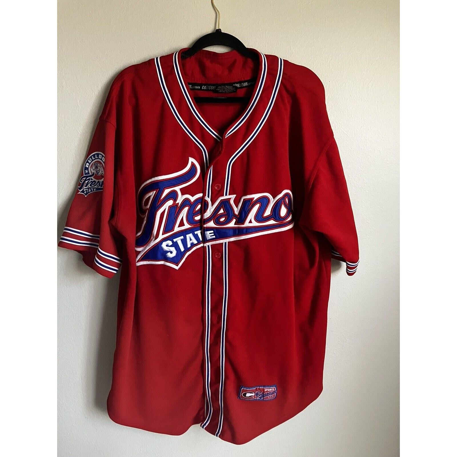 Colosseum Athletics Fresno State Bulldogs NCAA Baseball Jersey Men's XL Red Size US XL / EU 56 / 4 - 1 Thumbnail