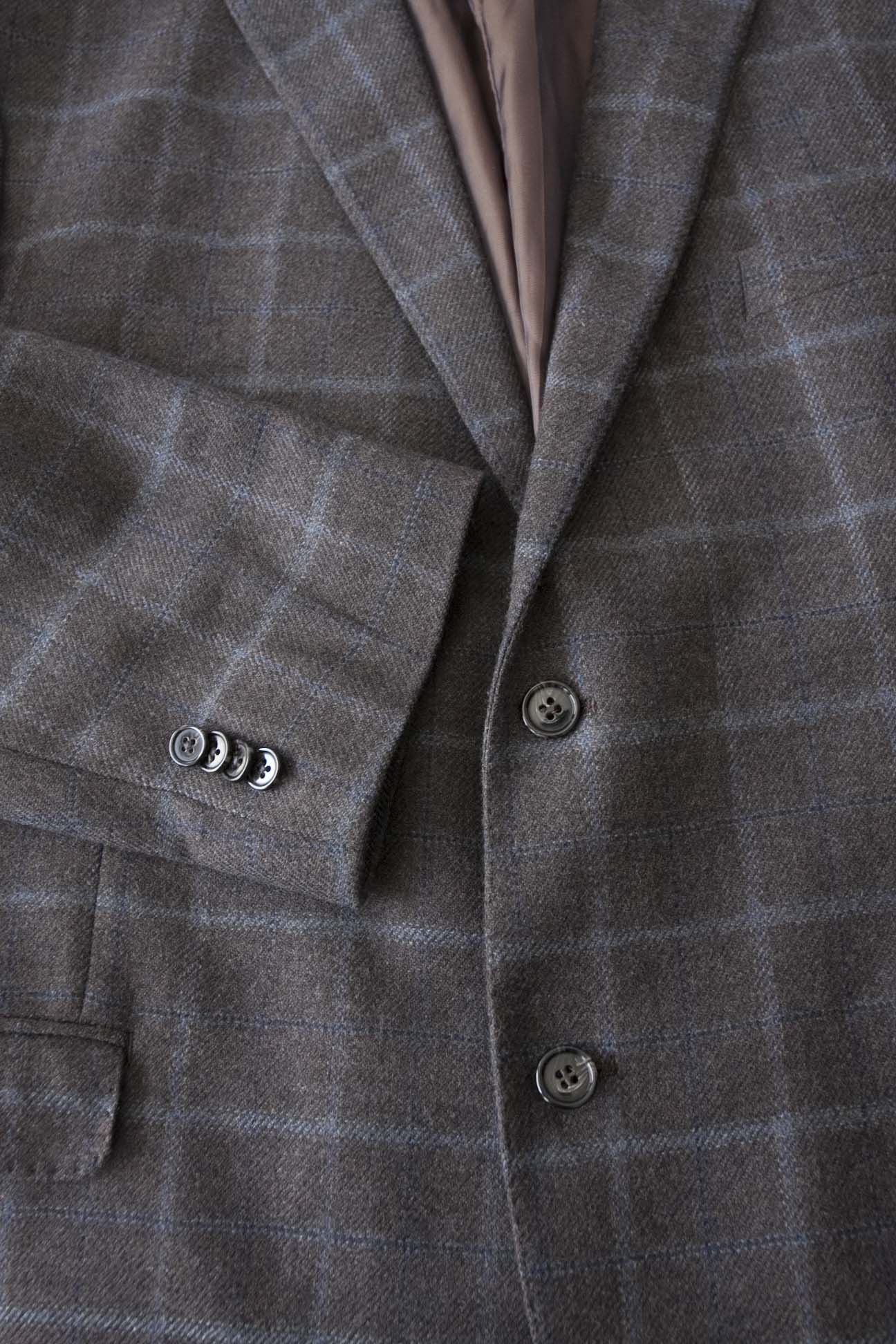 Lauren Ralph Lauren Lauren Ralph Lauren Jacket Wool Size 50R Brown Plaid Size 50R - 4 Thumbnail