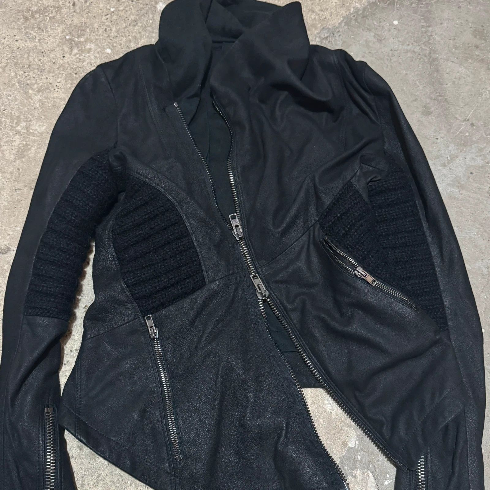 Isabel Benenato Isabel benenato asymmetrical zip biker leather jacket Size S / US 4 / IT 40 - 3 Thumbnail