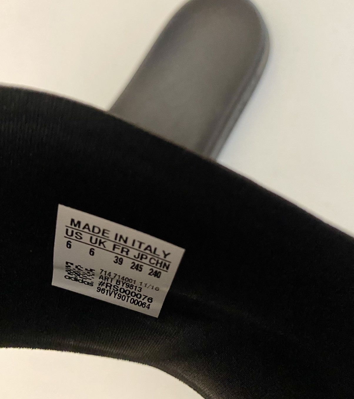 Adidas × Raf Simons Raf Simons 🇮🇹 x Adilette 'Bunny Black' All Blacks 6 M 8 W New Size US 6 / EU 39 - 3 Thumbnail