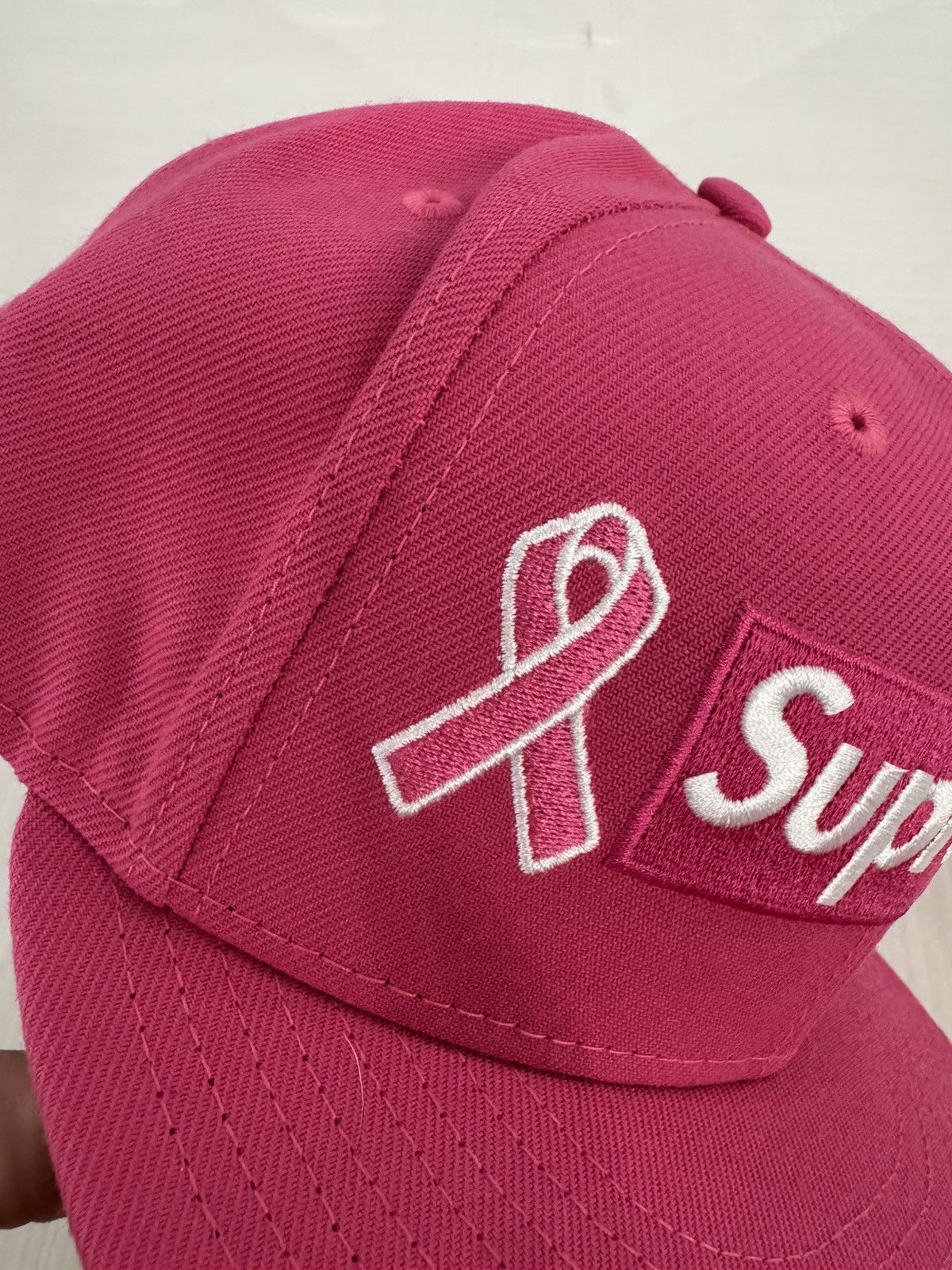 Supreme Supreme Breast Cancer Box Logo Hat Pink 7 3/8 FW25 USED Size ONE SIZE - 4 Thumbnail