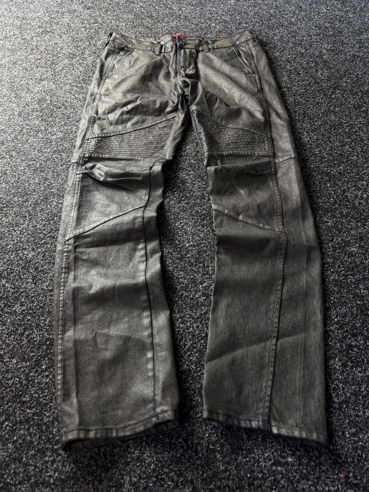 Guess Avant Garde Guess Y2K Opium Emo Punk Rock Waxed style pants Size US 34 / EU 50 - 1 Thumbnail