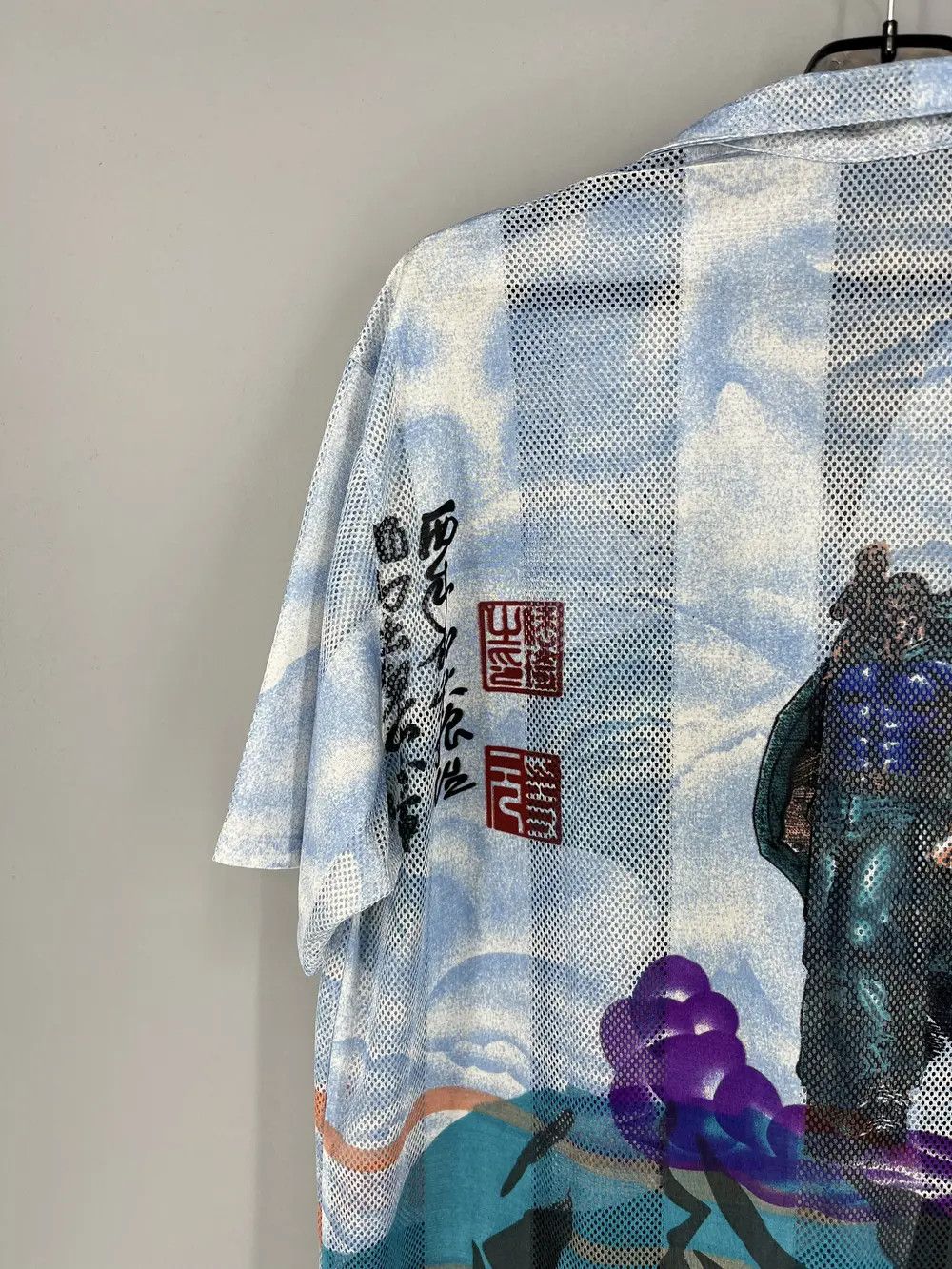 Vintage Vintage Japanese Style Short Sleeve Mesh Shirt Streetwear Size US L / EU 52-54 / 3 - 10 Thumbnail