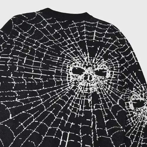 Japanese Brand × Vintage Spider Web Skull Pattern Sweater Size US L / EU 52-54 / 3 - 3 Thumbnail