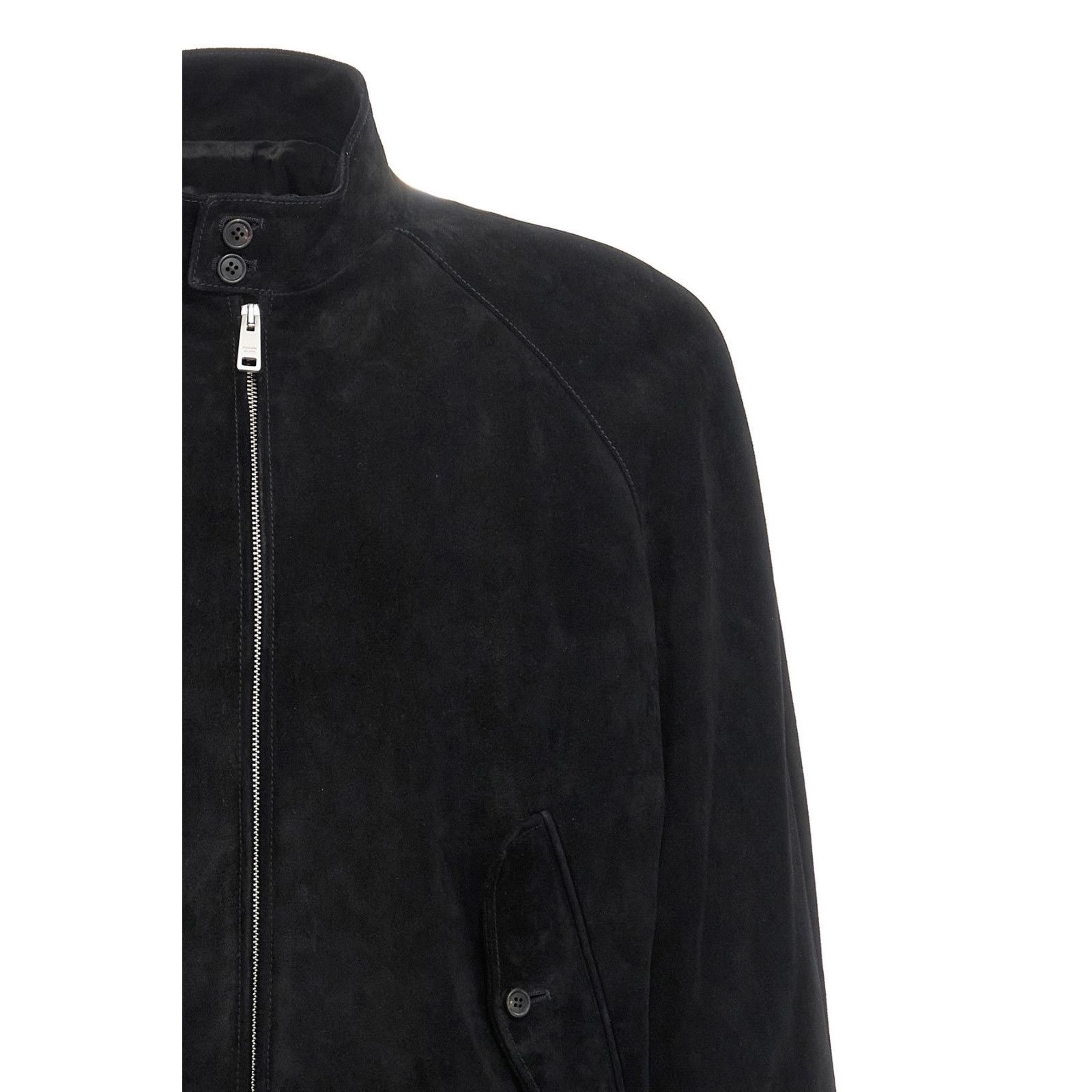Prada PRADA Suede Black Bomber Jacket New & Authentic (Men's size: Size US L / EU 52-54 / 3 - 3 Thumbnail